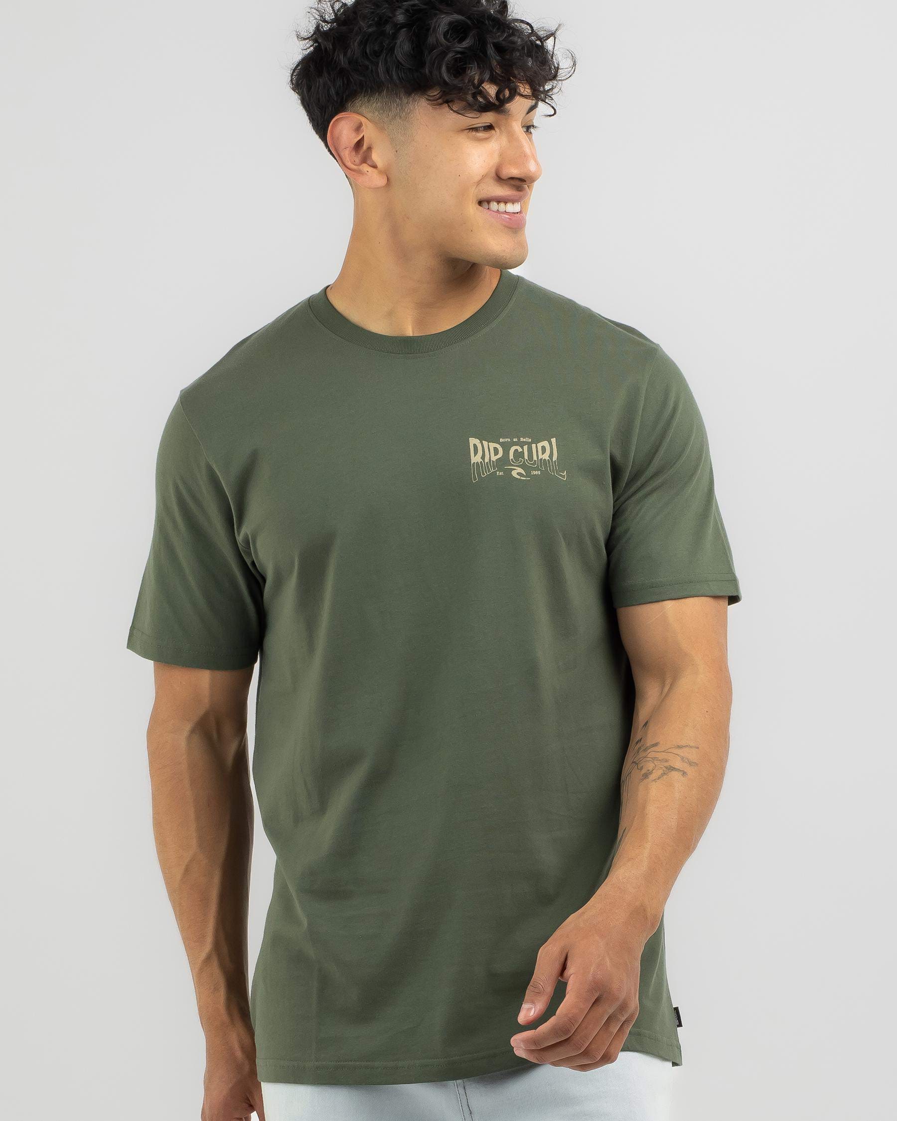 Rip Curl Affinity T-Shirt In Dark Olive - FREE* Shipping & Easy Returns ...