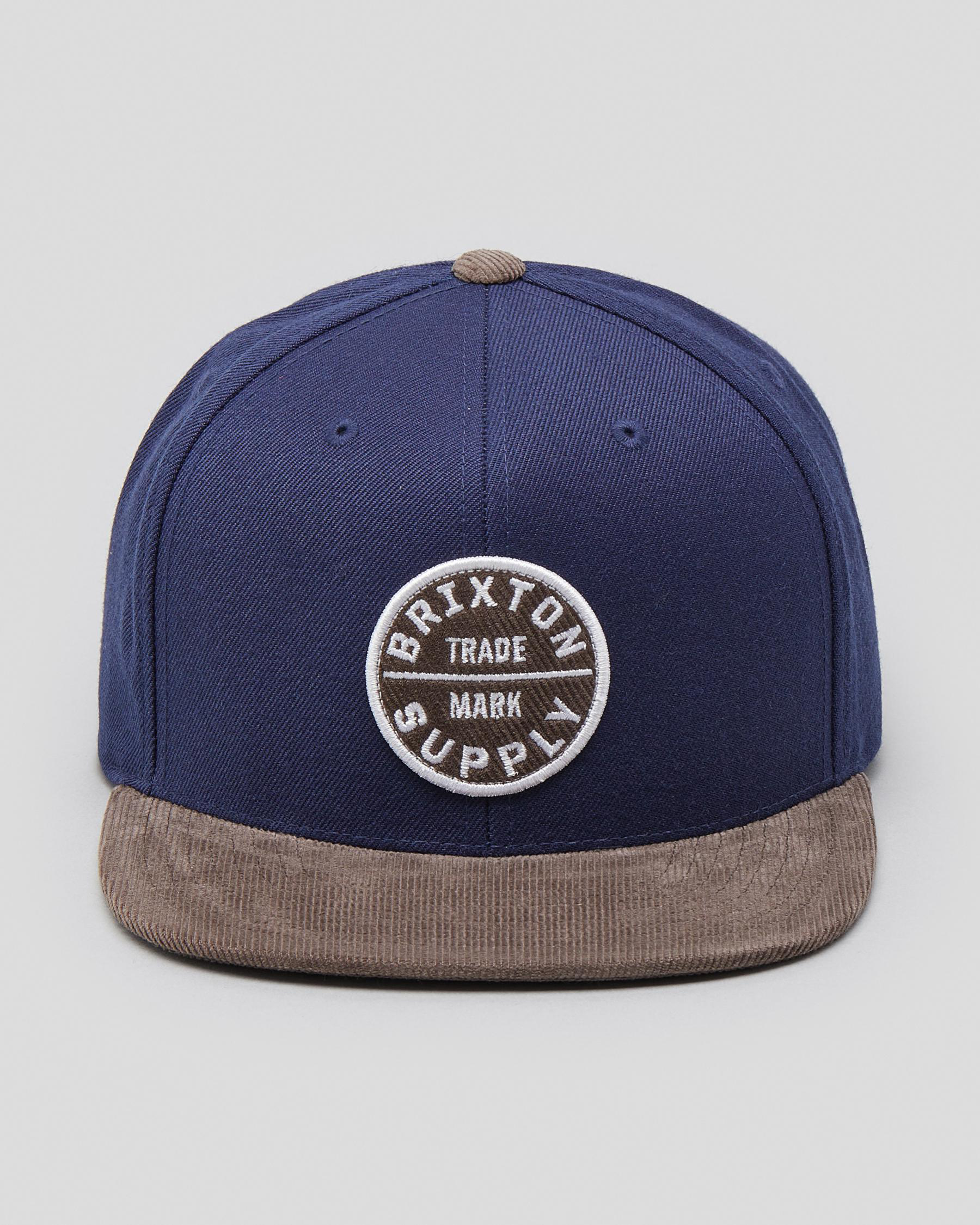 Brixton Oath III Snapback Cap In Navy 