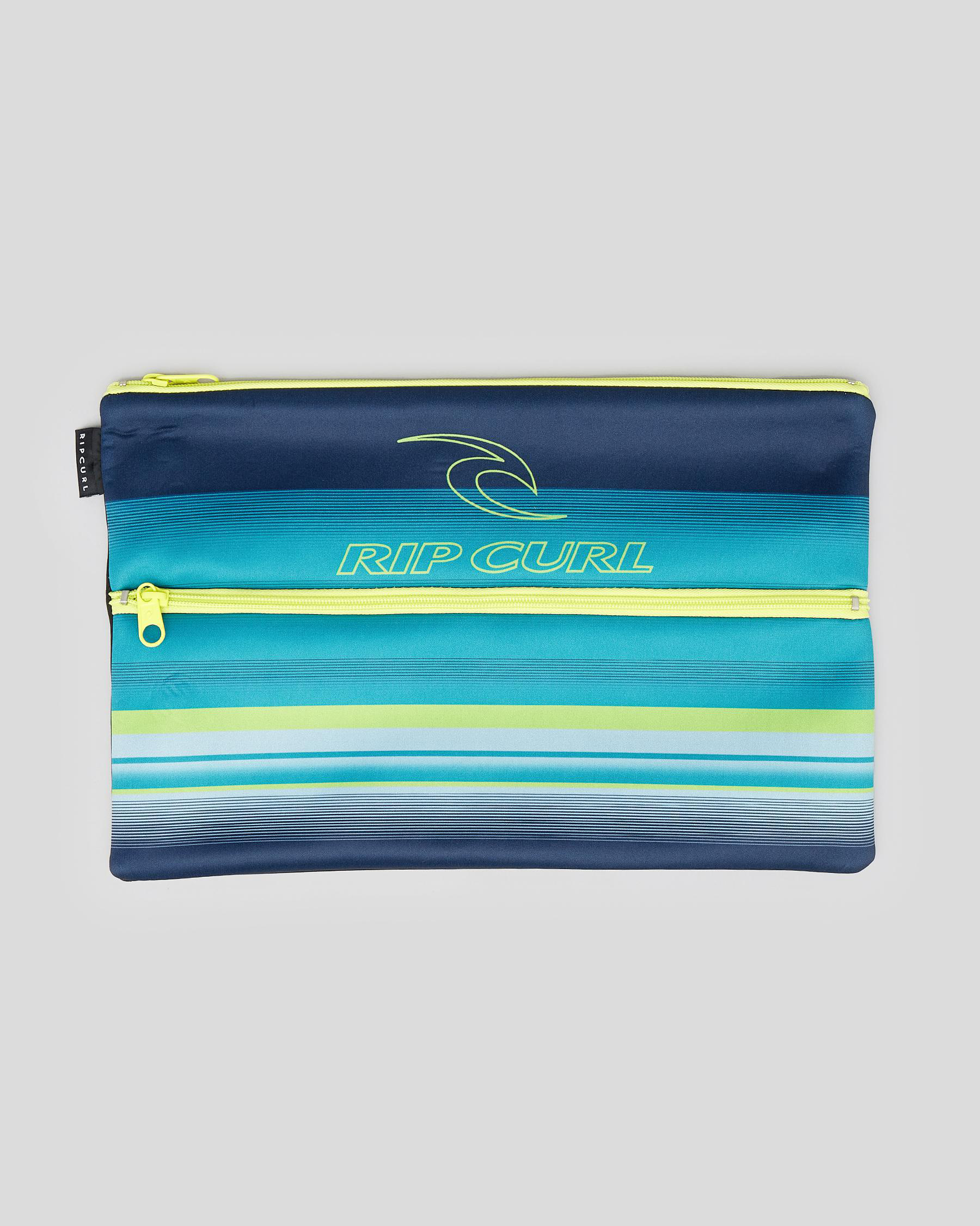 Shop Rip Curl X Large Pencil Case In Blue Fast Shipping & Easy