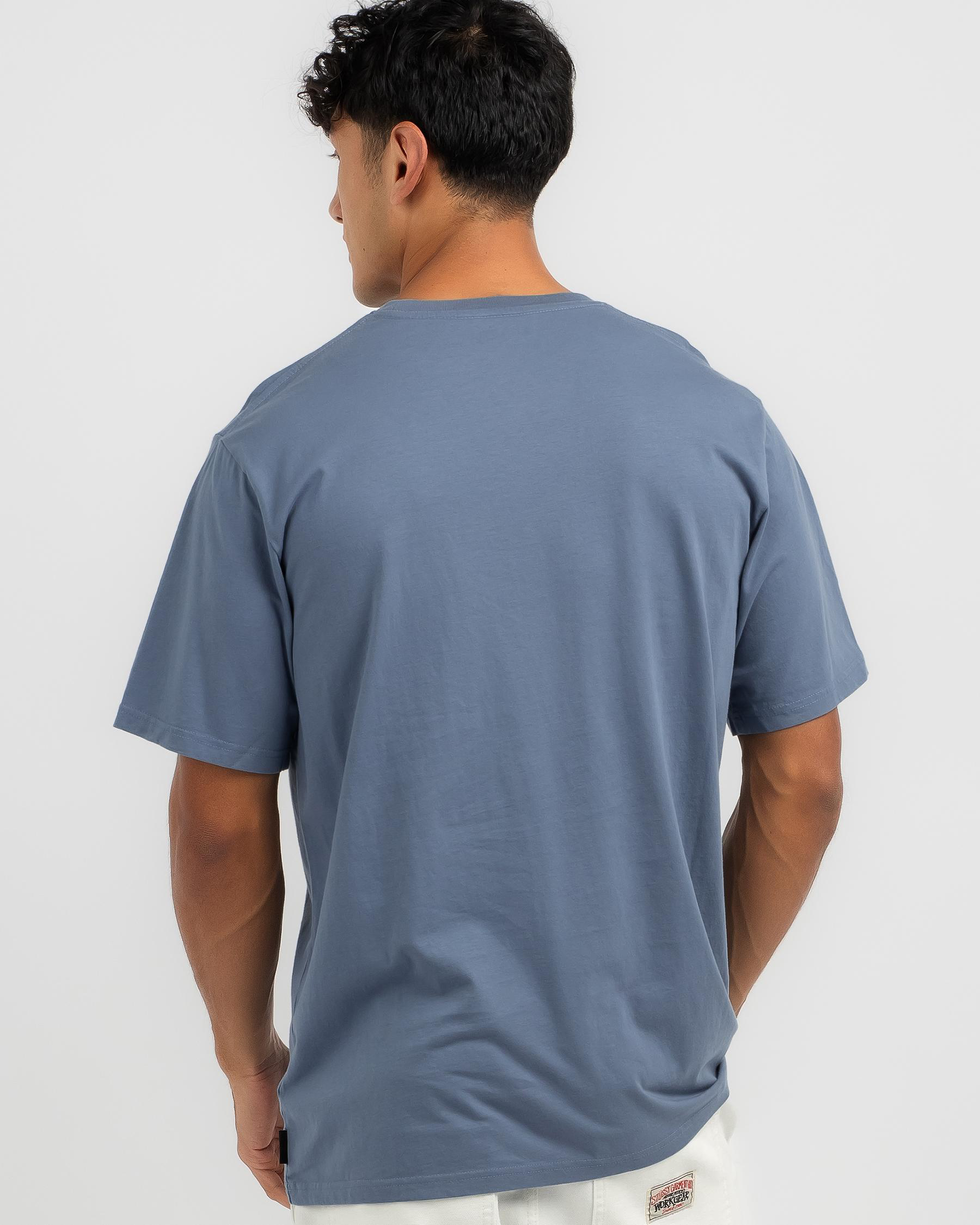 Shop Rusty Short Cut 2 T-Shirt In China Blue / Lime - Fast Shipping ...