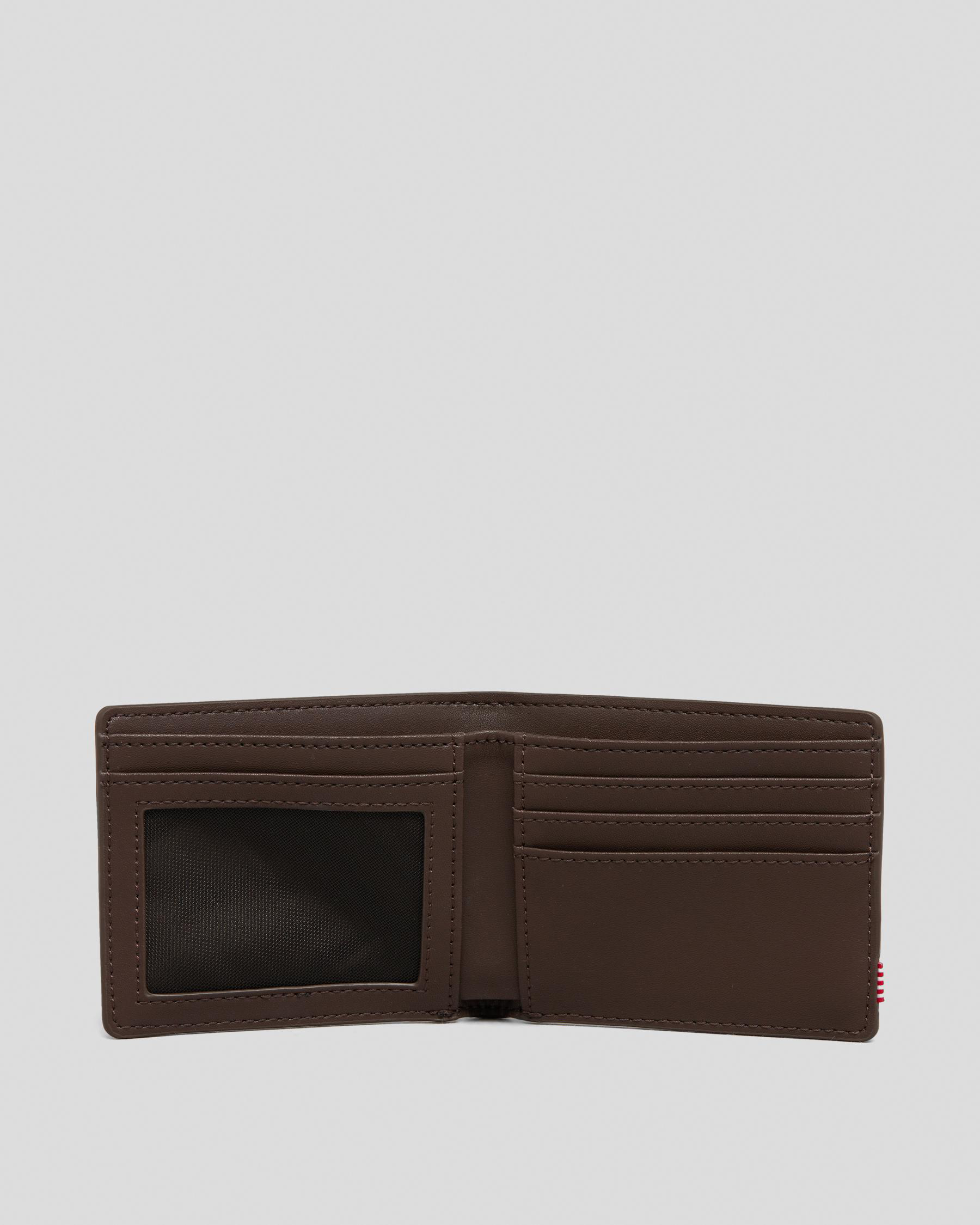 Shop Herschel Hank Leather RFID Wallet In Brown Fast Shipping & Easy