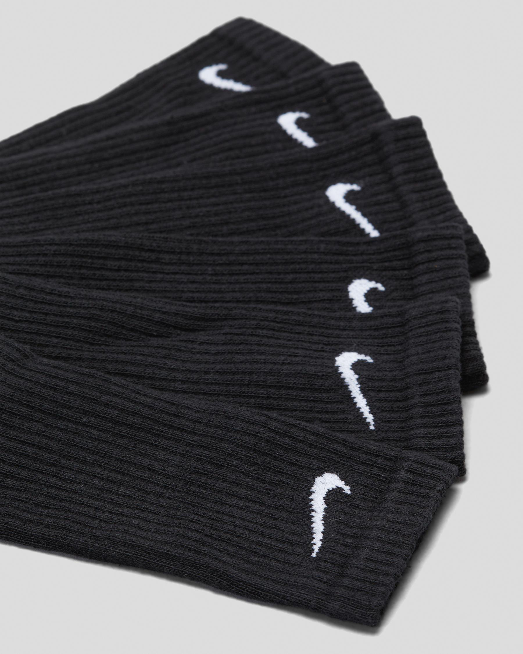 Shop Nike Everyday Cushioned Crew Socks 6 Pack In Black/white Fast