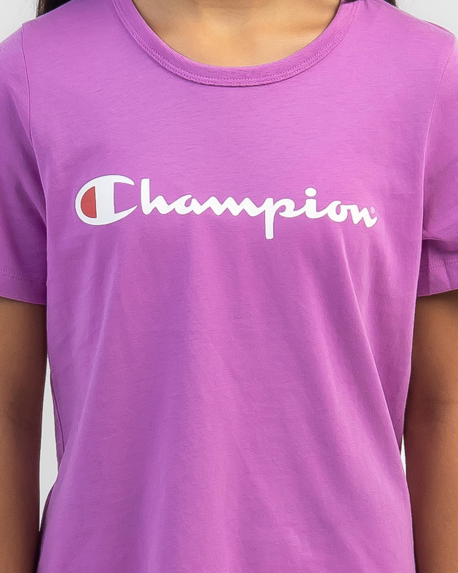 Shop Champion Girls' Logo TShirt In Pandora Fast Shipping & Easy