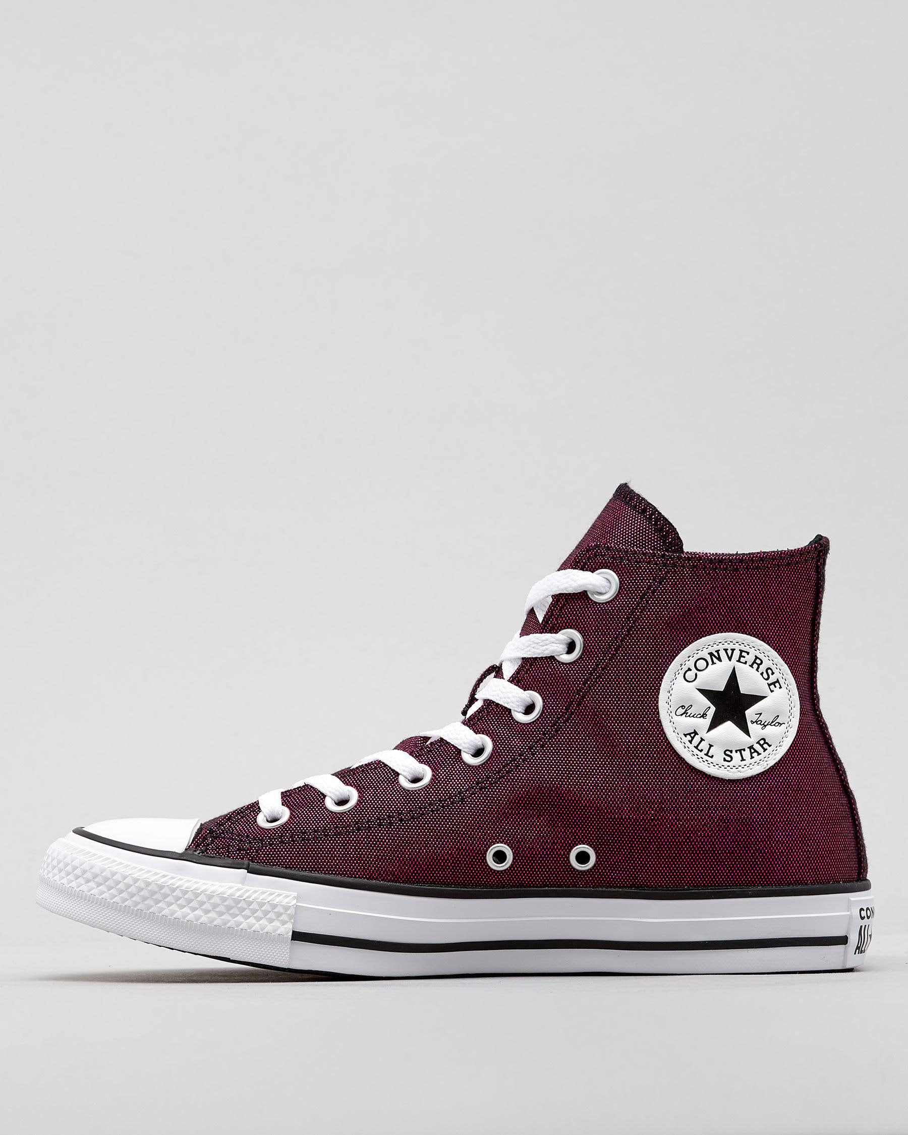 Converse Womens Chuck Taylor All Star City Glimmer Hi Top Shoes In ...