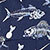 Navy/white