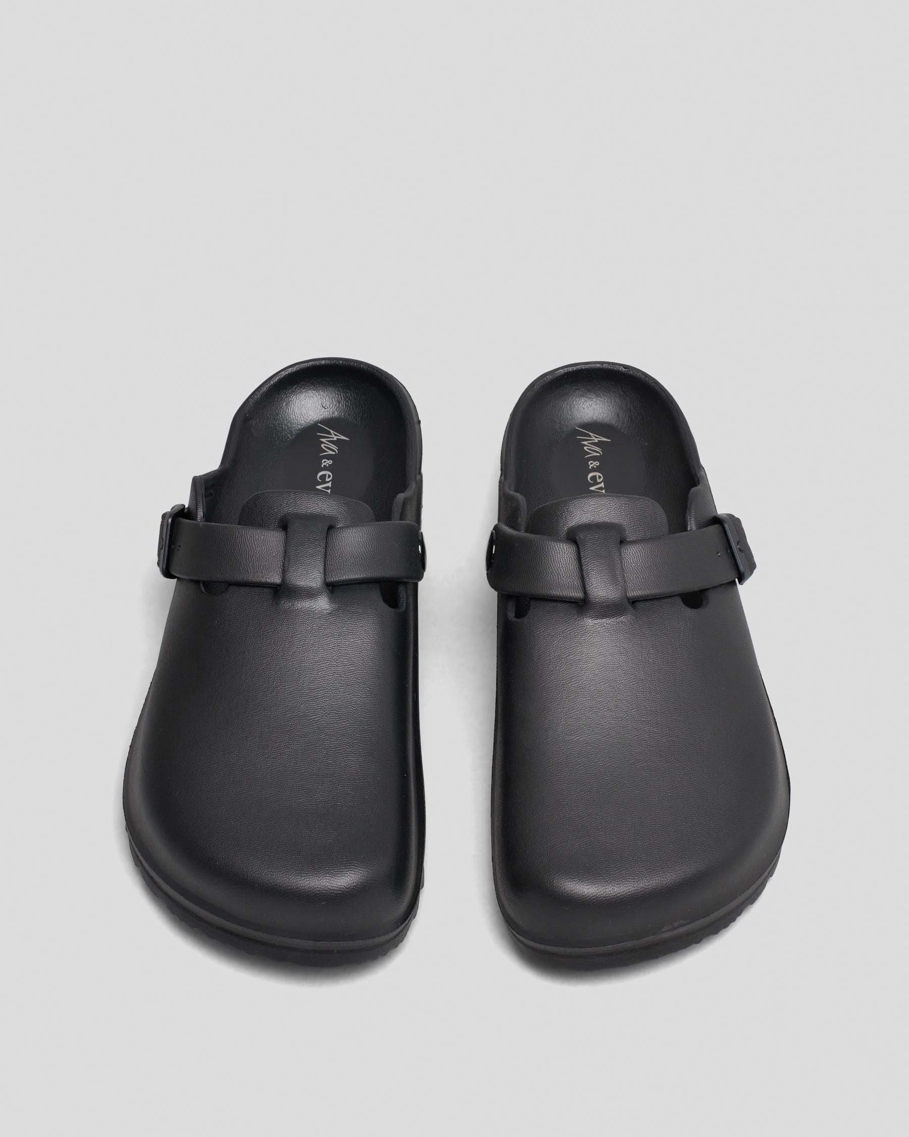 Ava And Ever Remi EVA Clog Slides In Black - FREE* Shipping & Easy ...