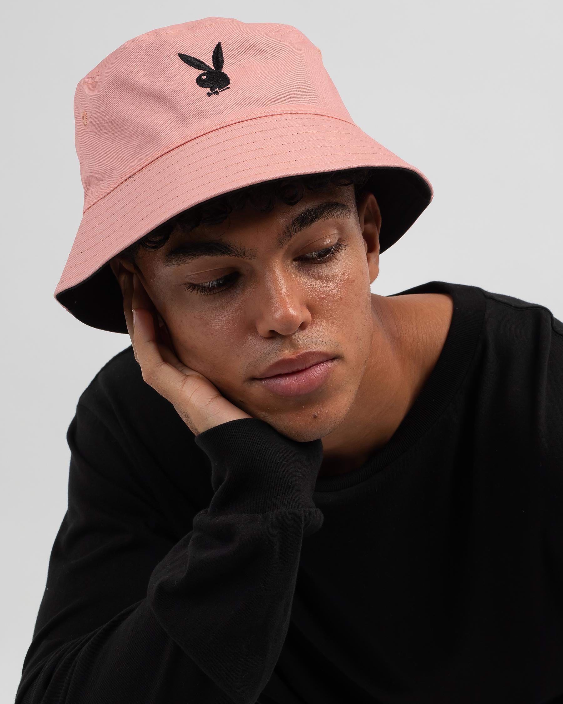 Shop Playboy Bunny Basics Bucket Hat In Pink - Fast Shipping & Easy ...