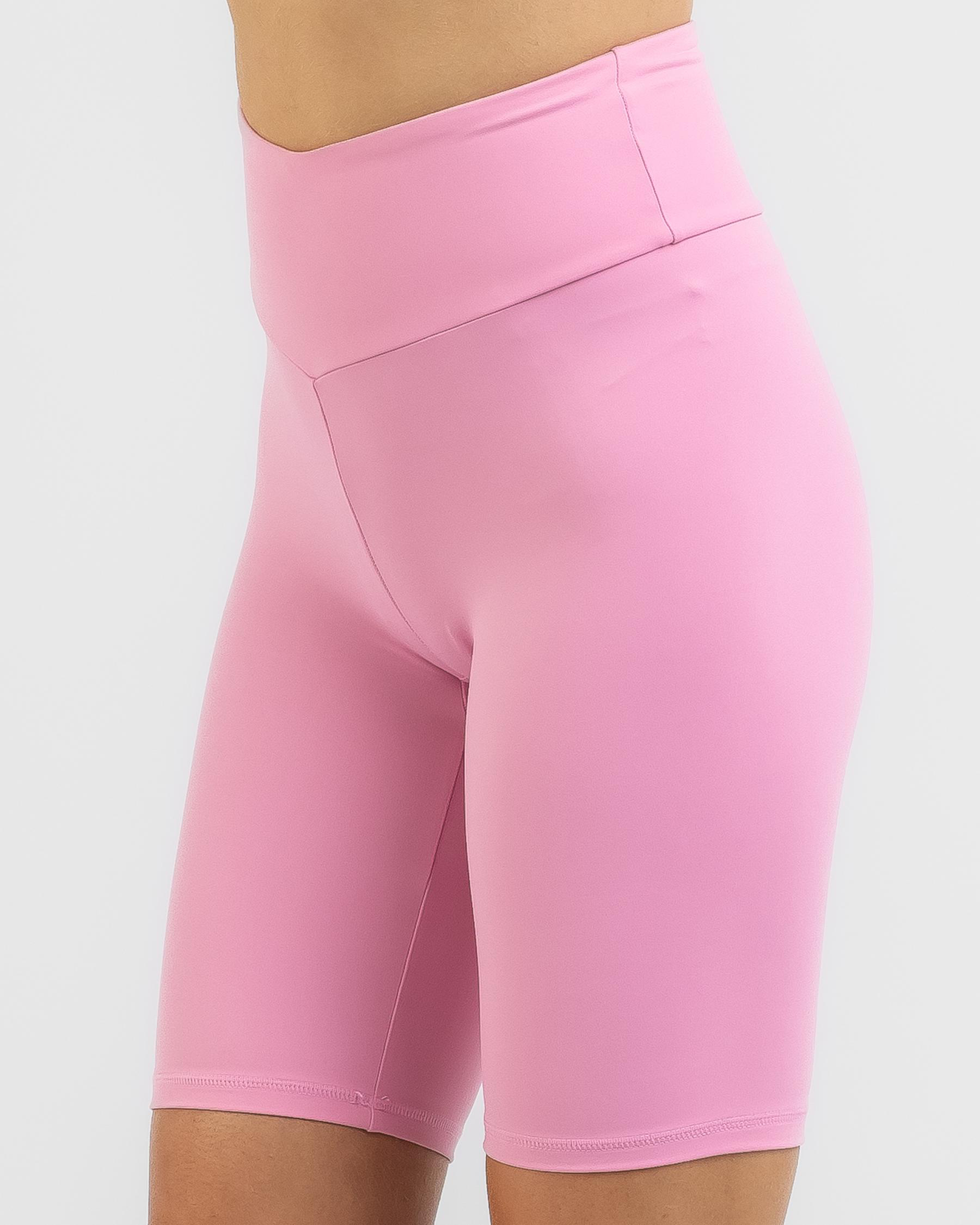 GUESS Women's Evalyn Biker Shorts - High Waist Microfiber 7.5 Inch