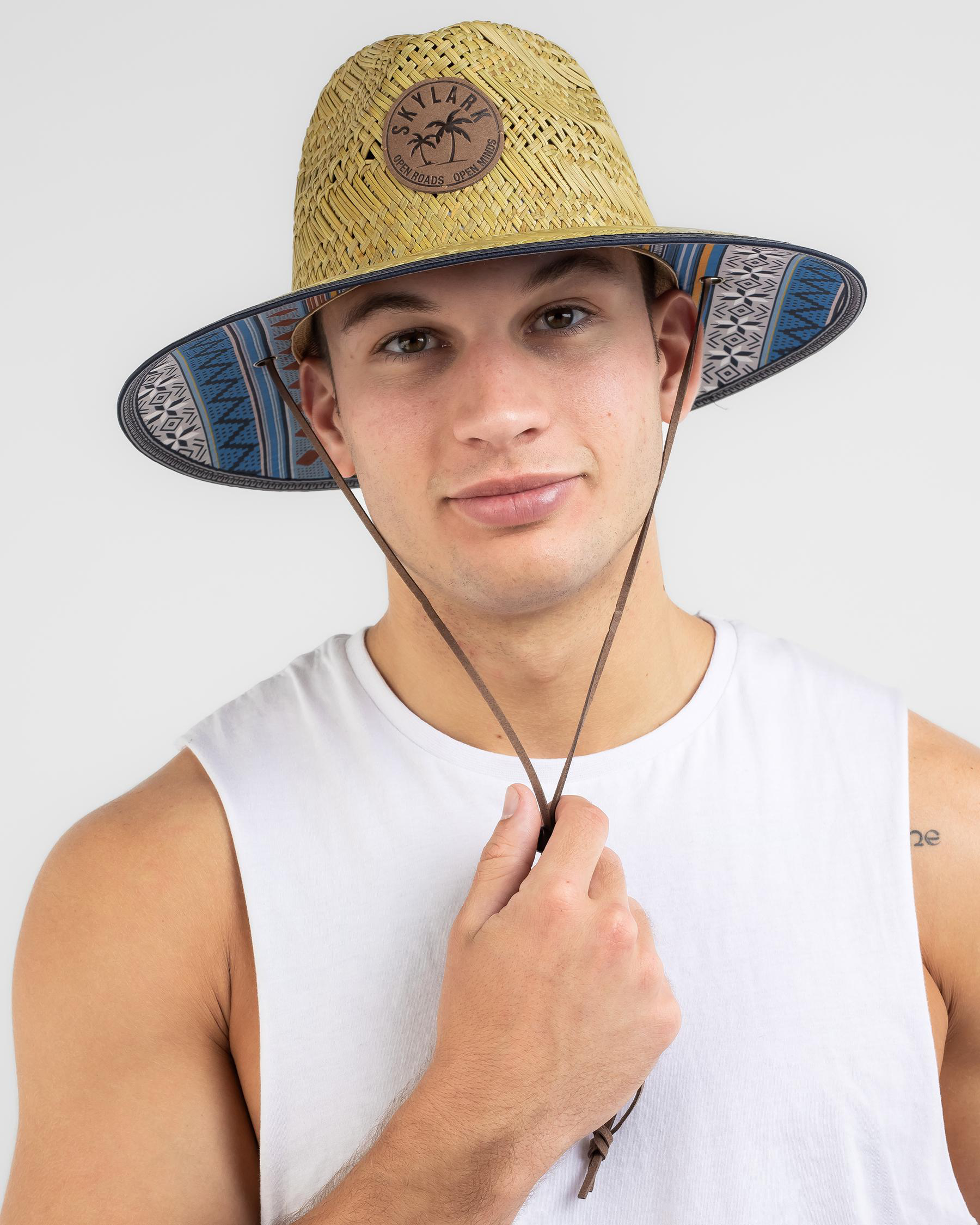 Shop Skylark Purfle Straw Hat In Natural Fast Shipping & Easy Returns
