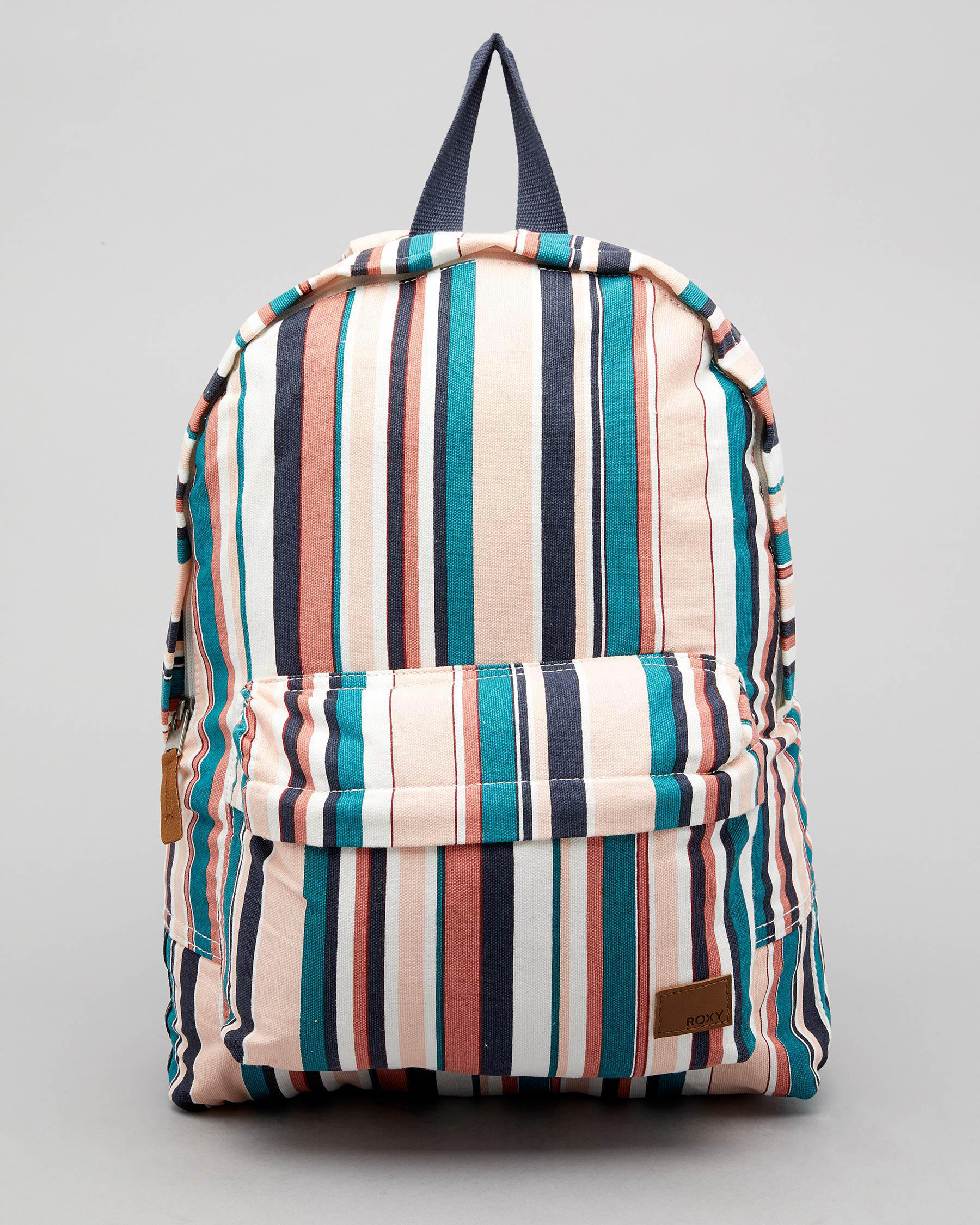 Roxy Sugar Baby Backpack In Mood Indigo Soul Stripes Fast Shipping