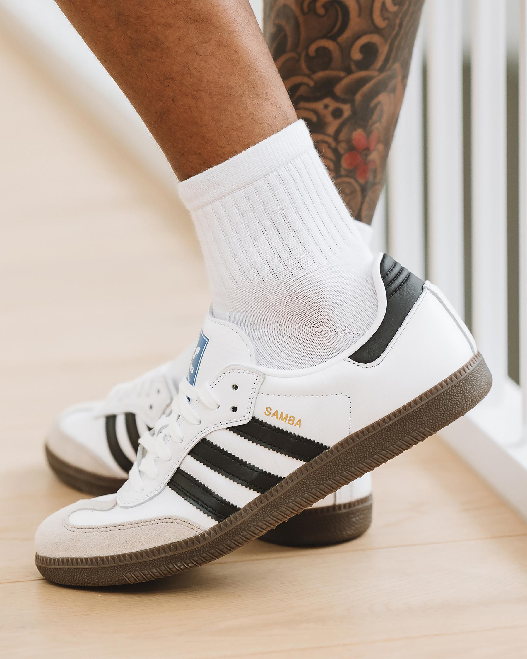 adidas Samba ADV Shoes In White/core-black/gum - FREE* Shipping