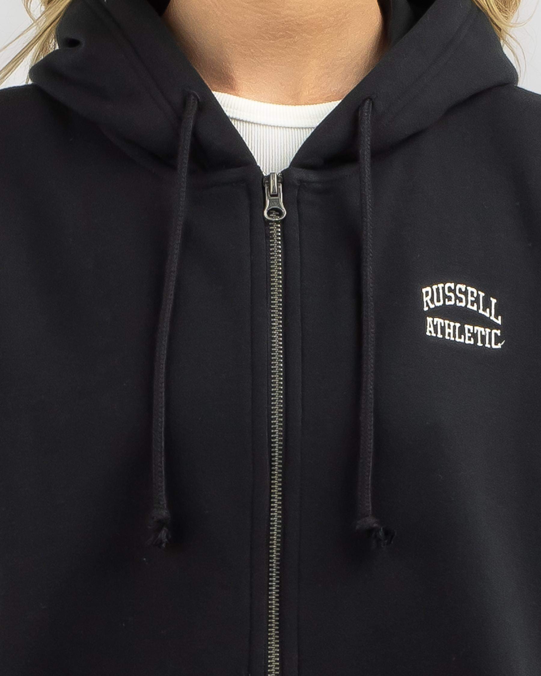 Russell Athletic Originals Embroidered Zip Through Hoodie In Black ...