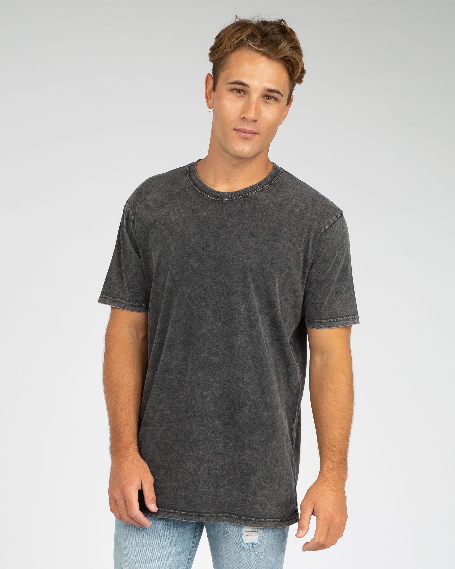 AS Colour Stone Wash T-Shirt In Black Stone - Fast Shipping & Easy ...