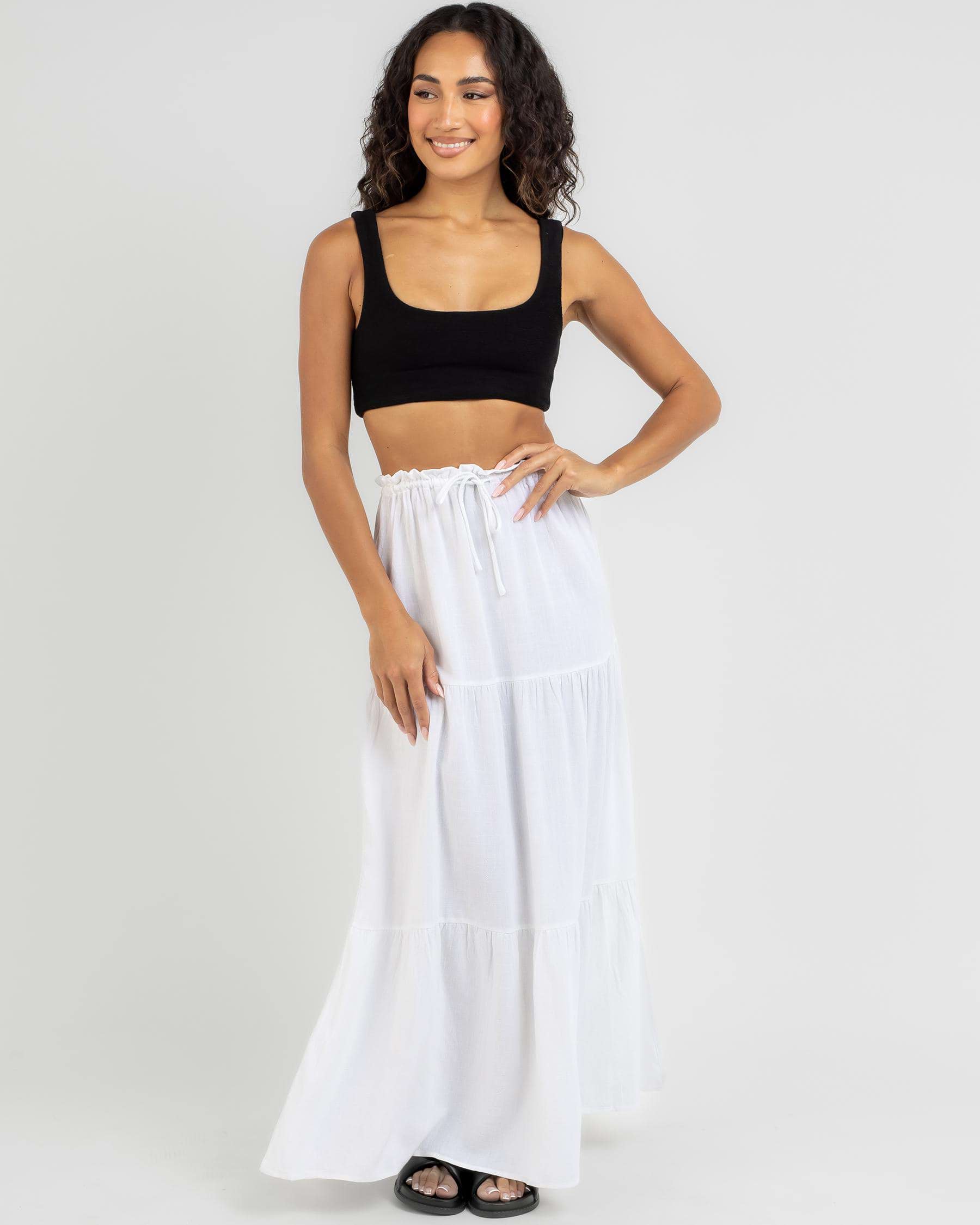 Mooloola Melly Crop Top In Black - Fast Shipping & Easy Returns - City ...
