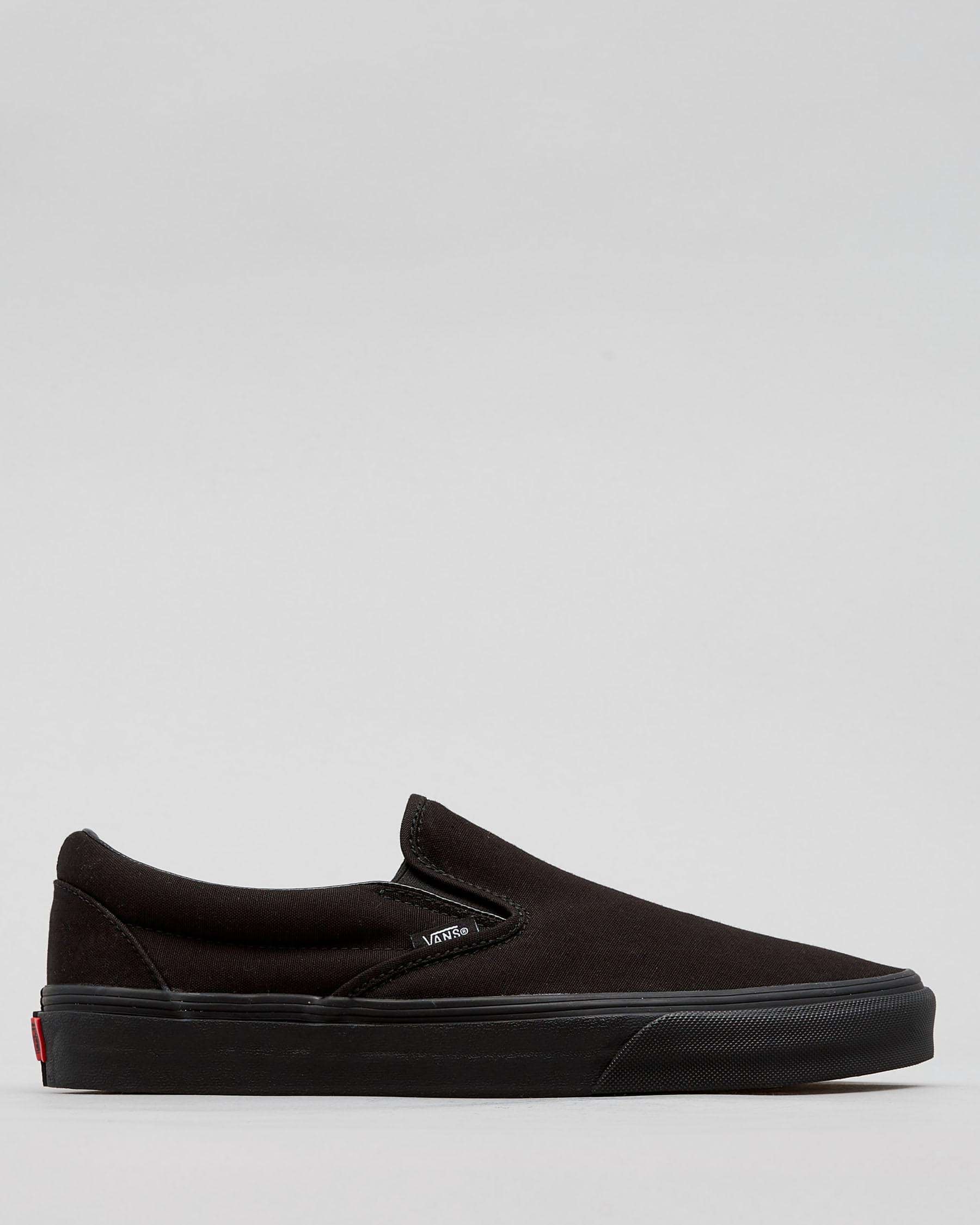 Vans Classic Slip-On Shoes In Black/black - Fast Shipping & Easy ...