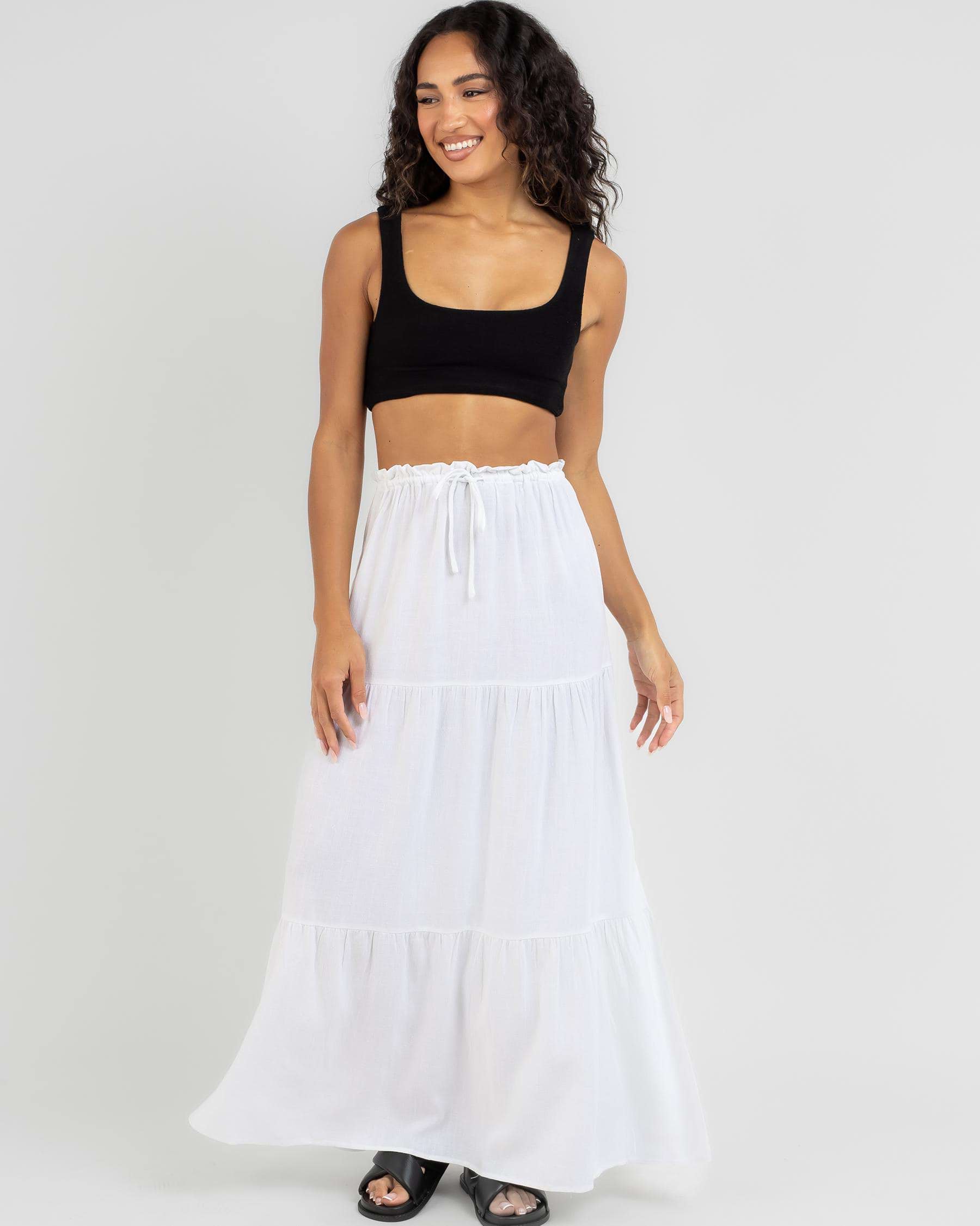 Mooloola Capeside Maxi Skirt In White - Fast Shipping & Easy Returns ...