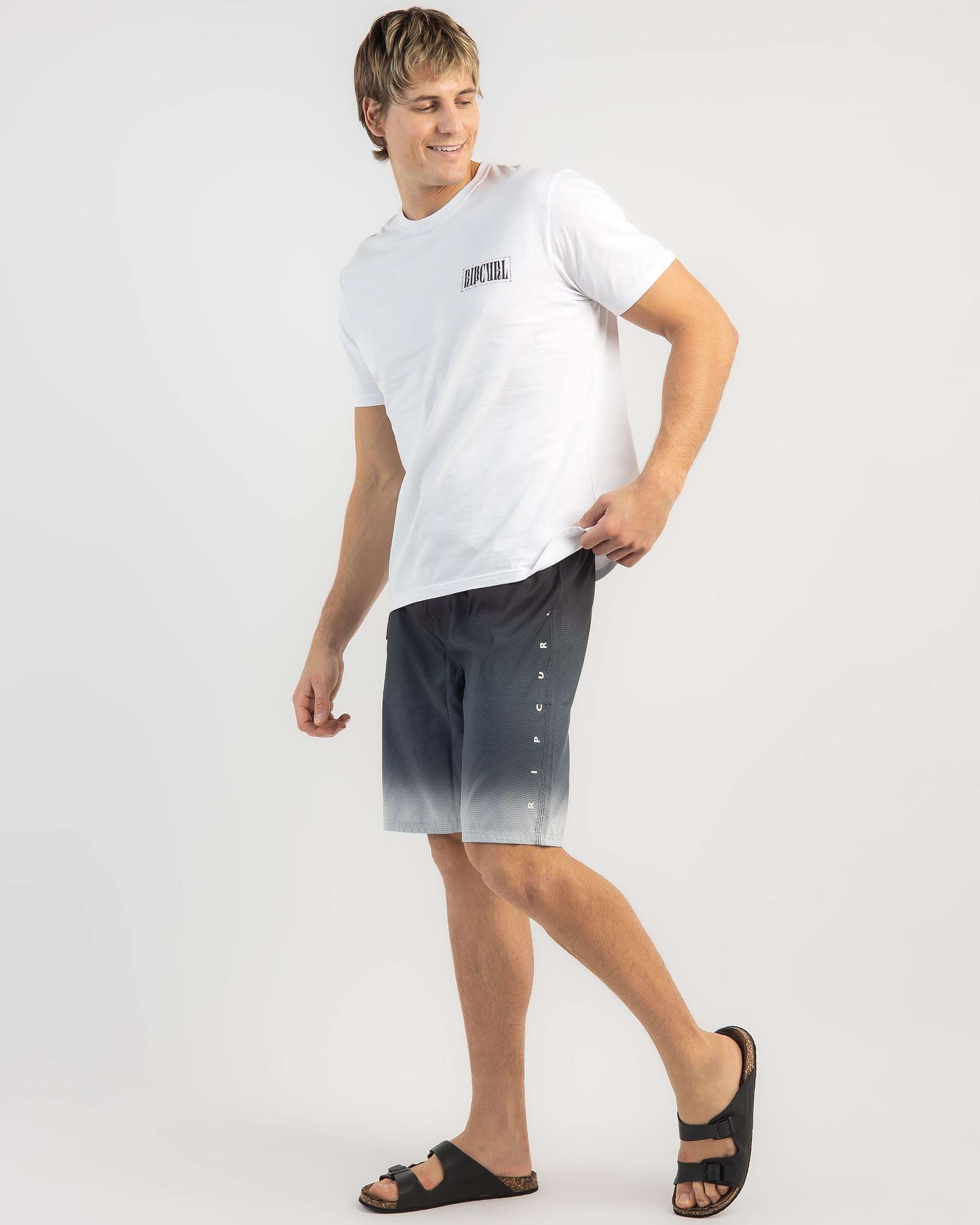 Shop Rip Curl Shock Easy Fit Board Shorts In Black - Fast Shipping ...