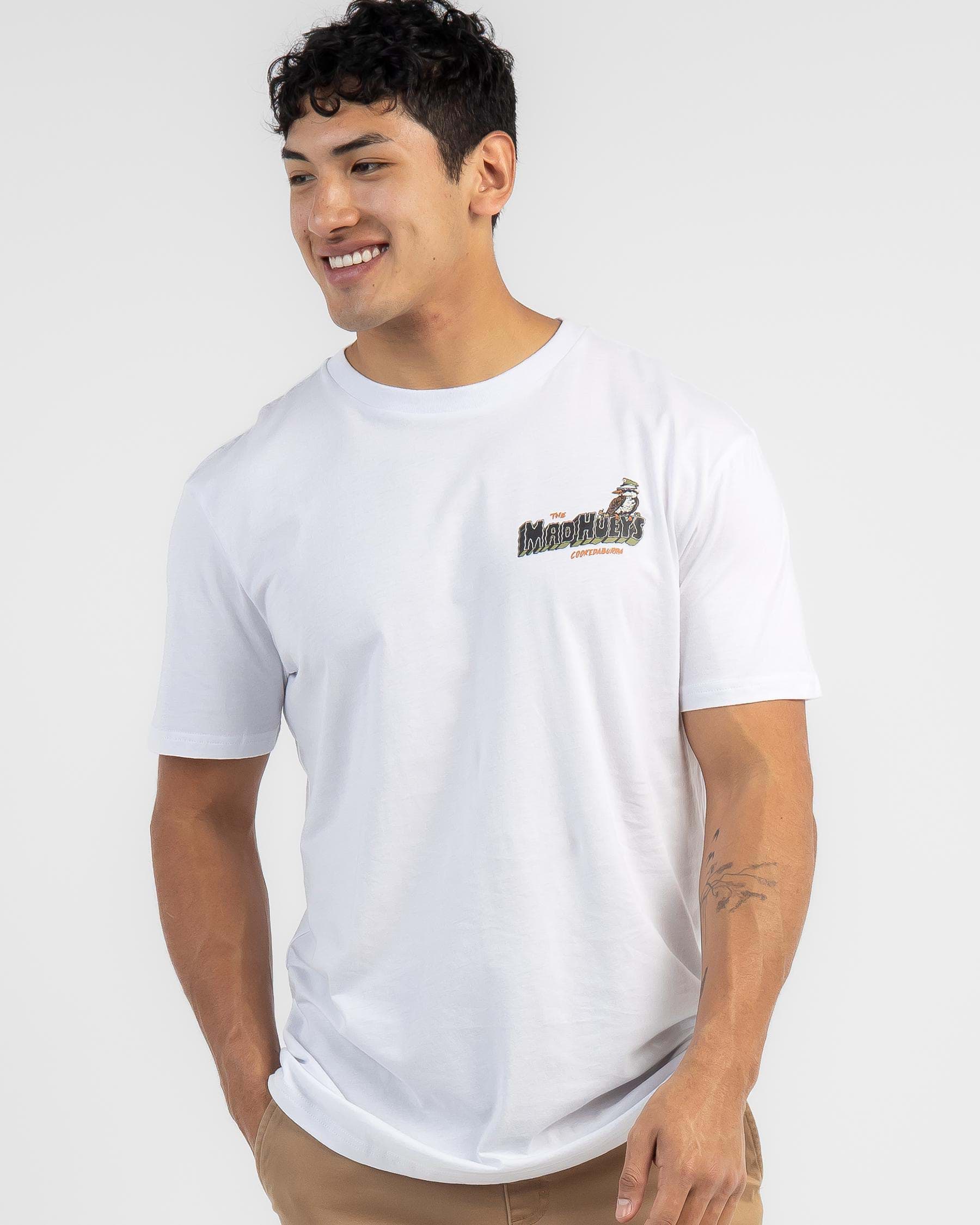 Shop The Mad Hueys CookedAburra III T-Shirt In White - Fast Shipping ...