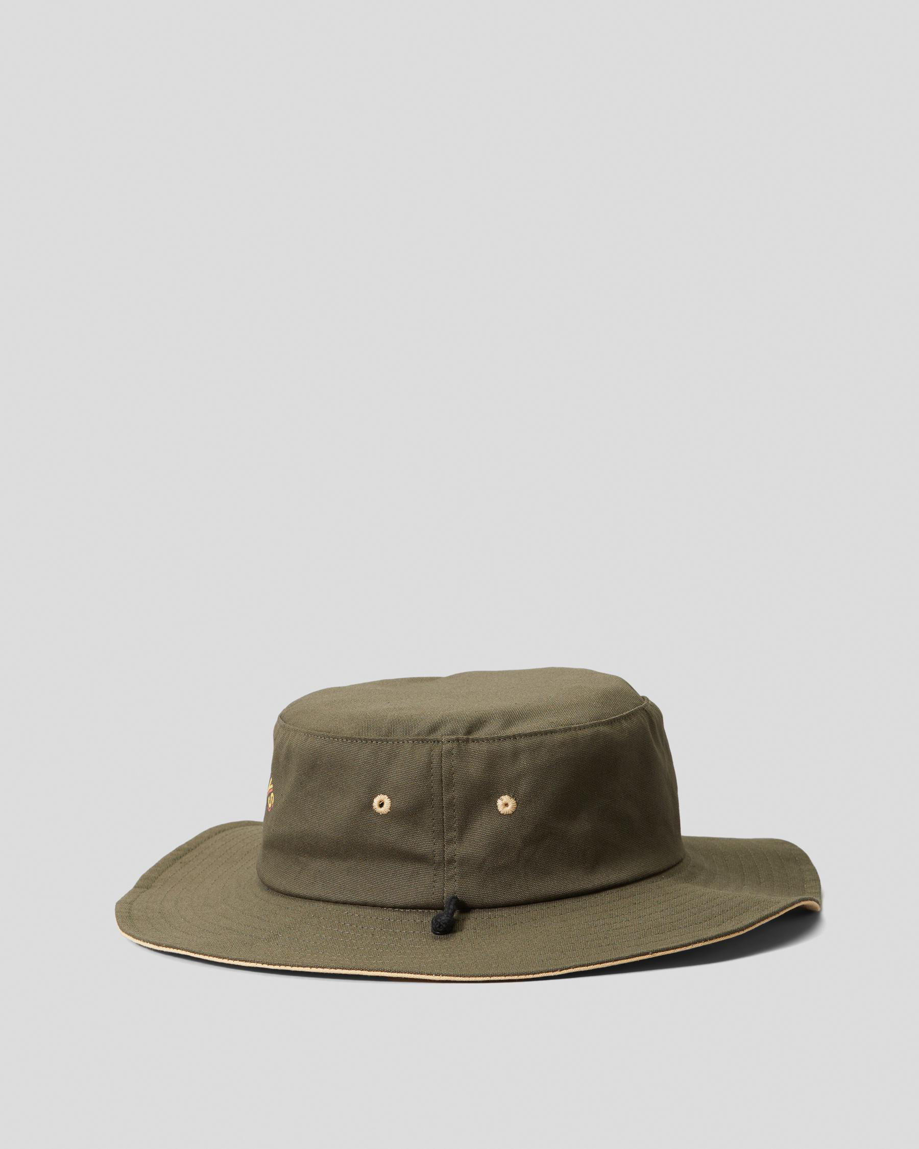 Shop The Mad Hueys Big Day For It Wide Brim Hat In Dusty Green - Fast ...