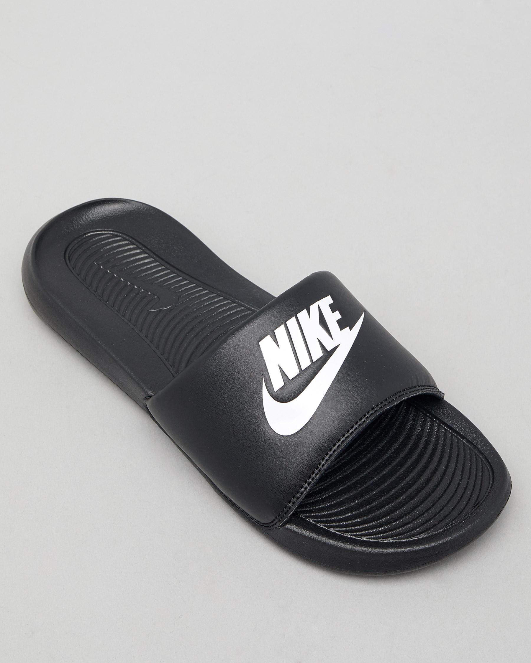 Shop Nike Womens' Victori One Slide Sandals In Black/white-black - Fast ...