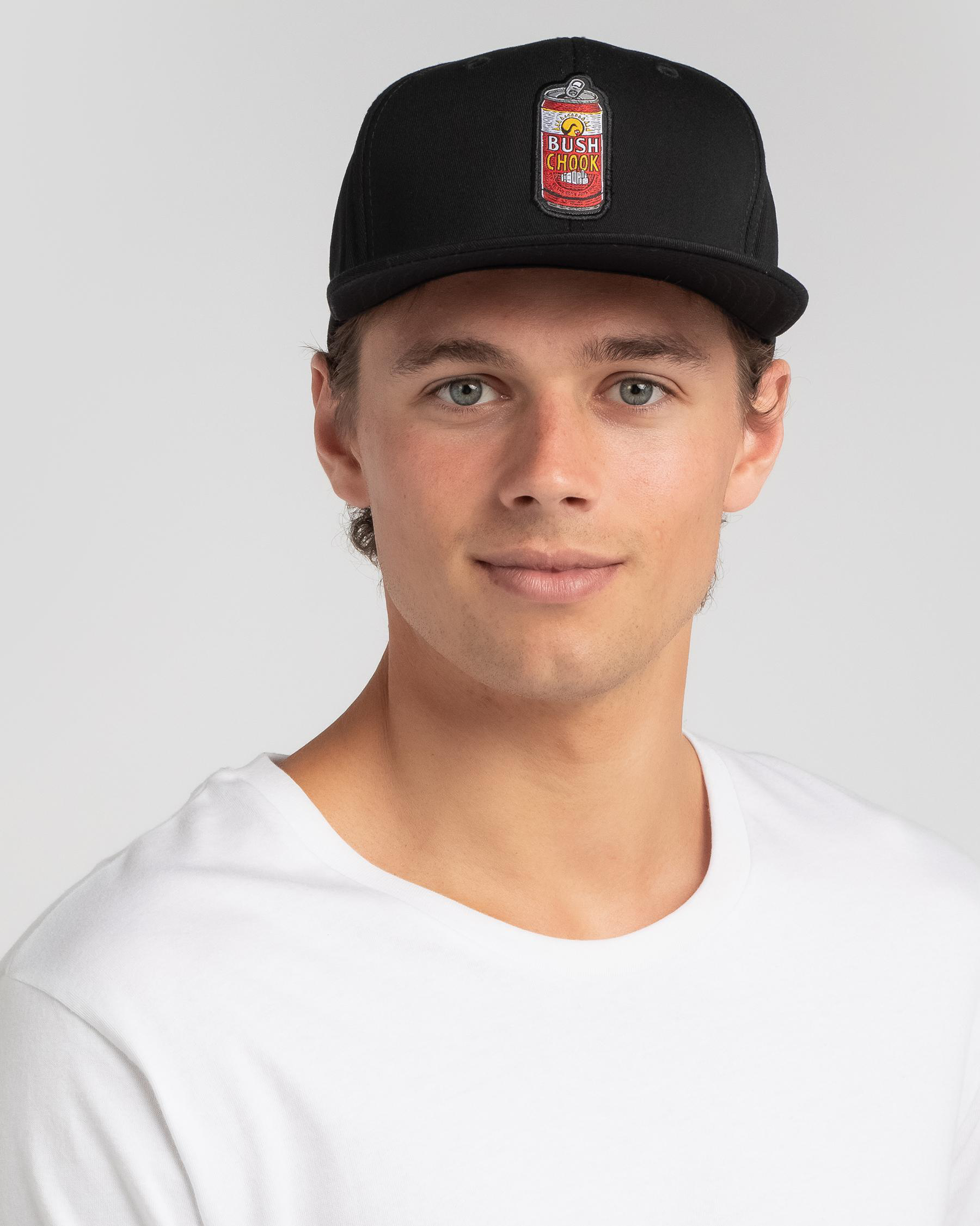 Bush Chook Relief Flat Peak Cap In Black Fast Shipping & Easy Returns City Beach Australia
