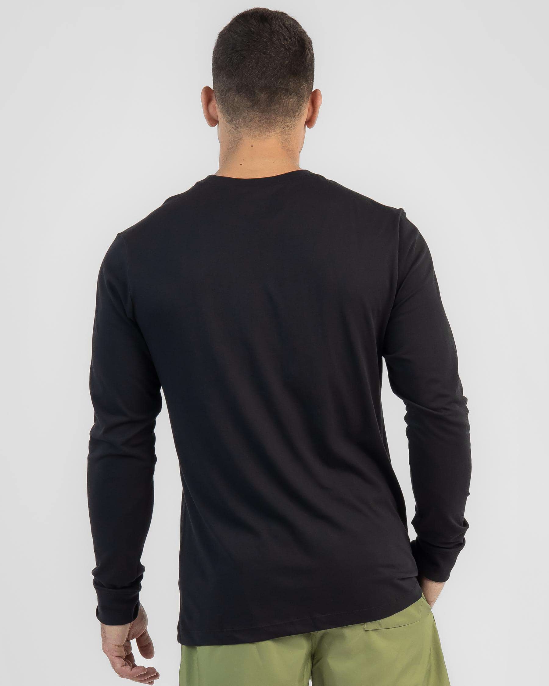 Nike Sportswear Club Long Sleeve T-Shirt In Black/white - Fast Shipping ...