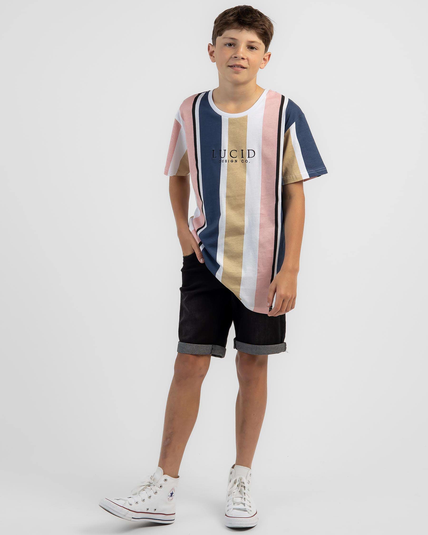 Shop Lucid Boys' Myriad T-Shirt In Stripe - Fast Shipping & Easy ...
