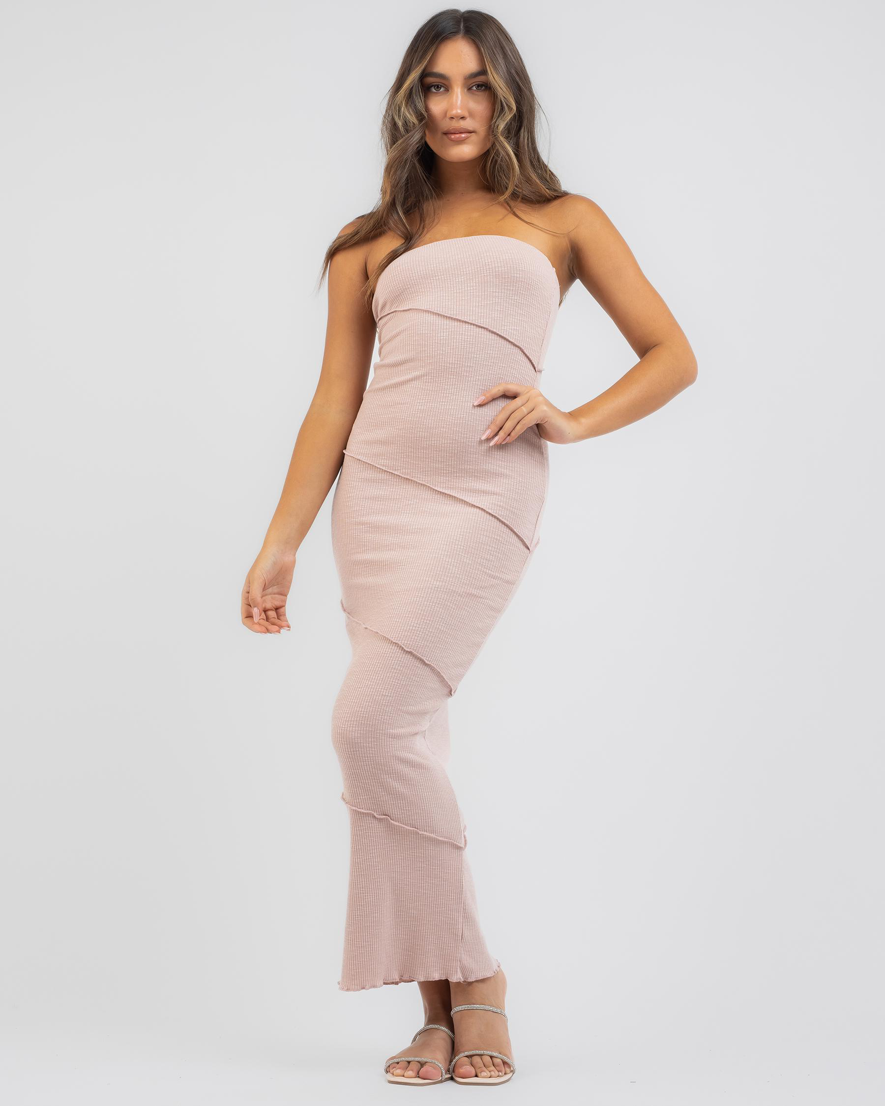Mooloola Giselle Maxi Dress In Dusty Pink - Fast Shipping & Easy ...