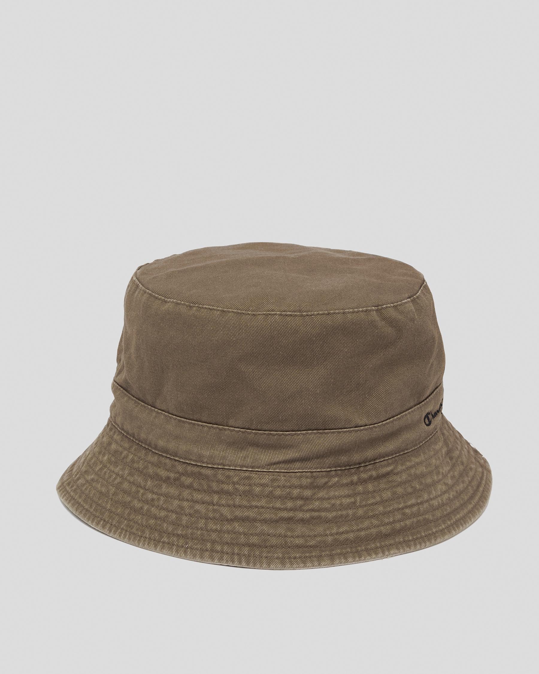 Champion Reversible Bucket Hat In Midway Brown/pebblestone - Fast ...
