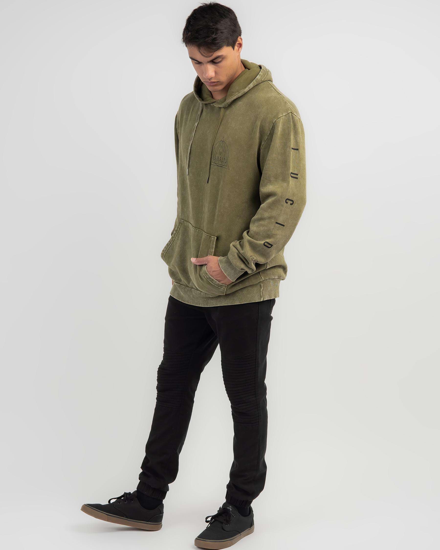 Lucid Hype Hoodie In Olive Acid - Fast Shipping & Easy Returns - City ...