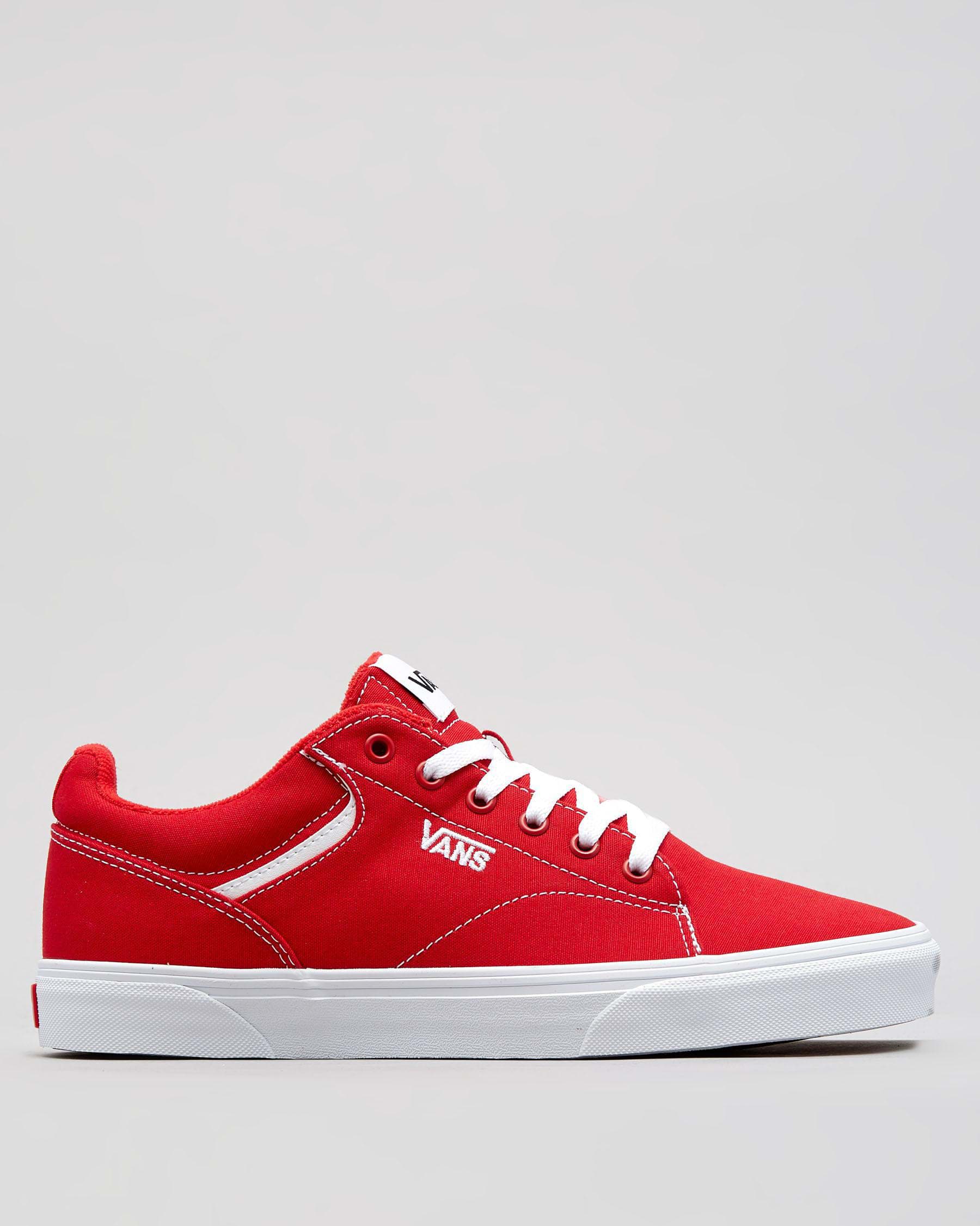 Shop Vans Seldan Shoes In Red/white - Fast Shipping & Easy Returns ...