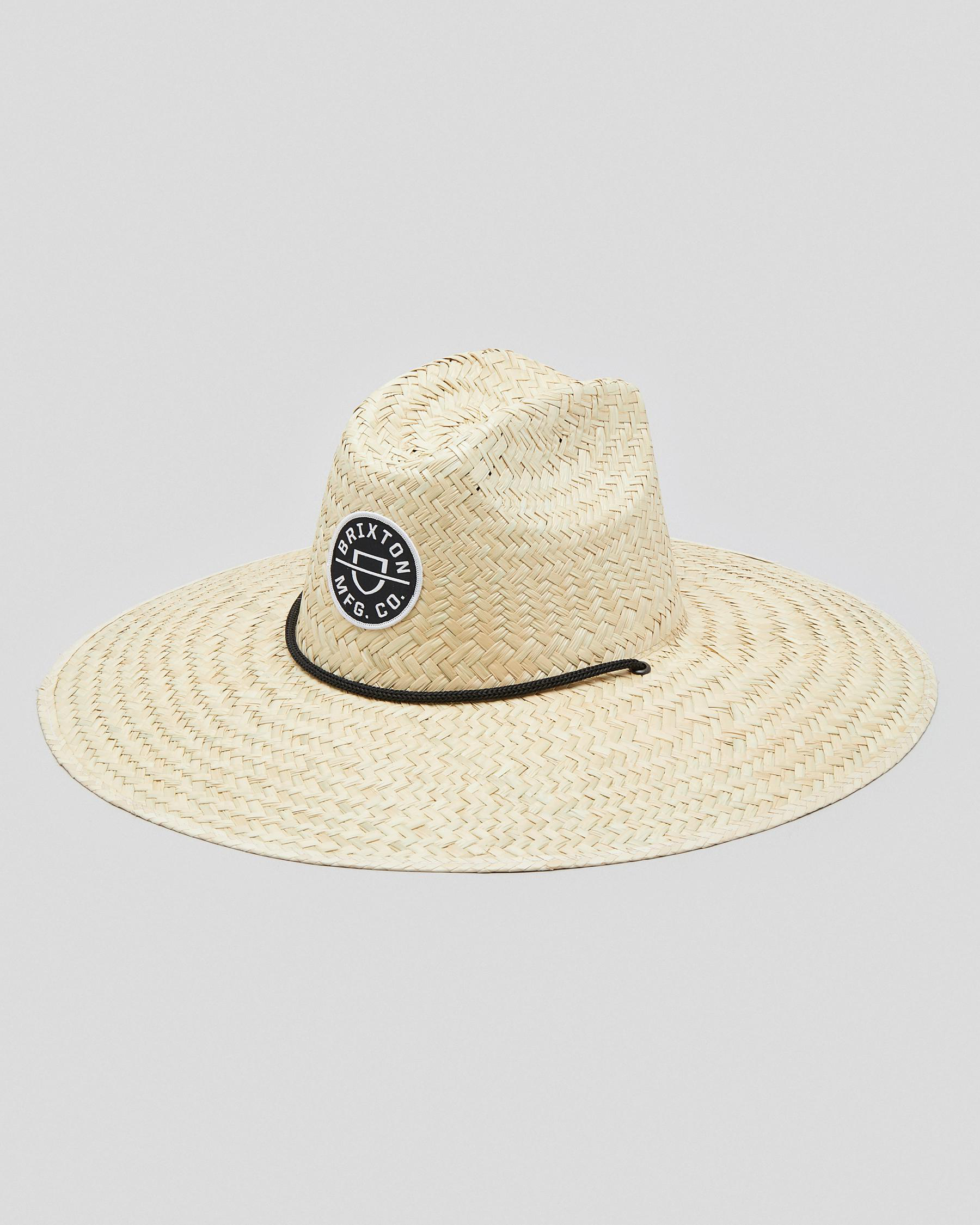 Brixton Crest Sun Straw Hat In Natural 