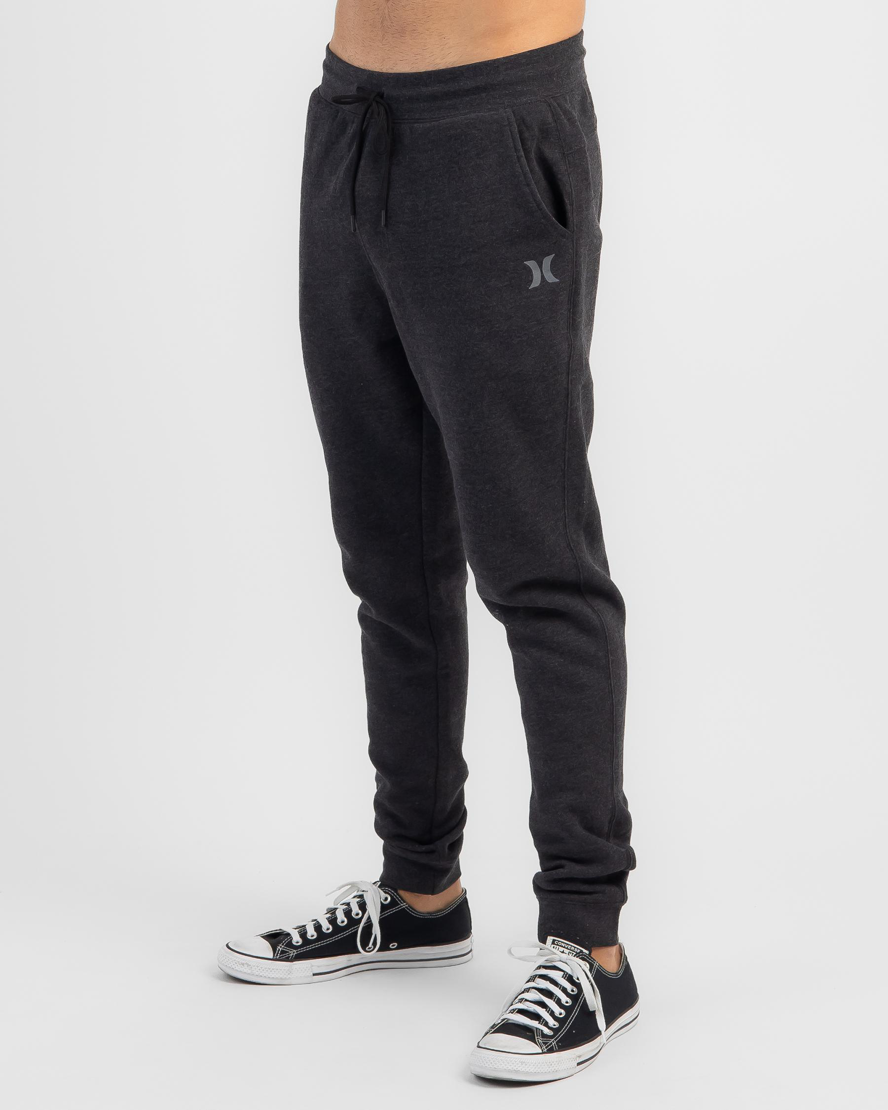 Shop Hurley Beach Icon Fleece Pants In Black Heather Fast Shipping