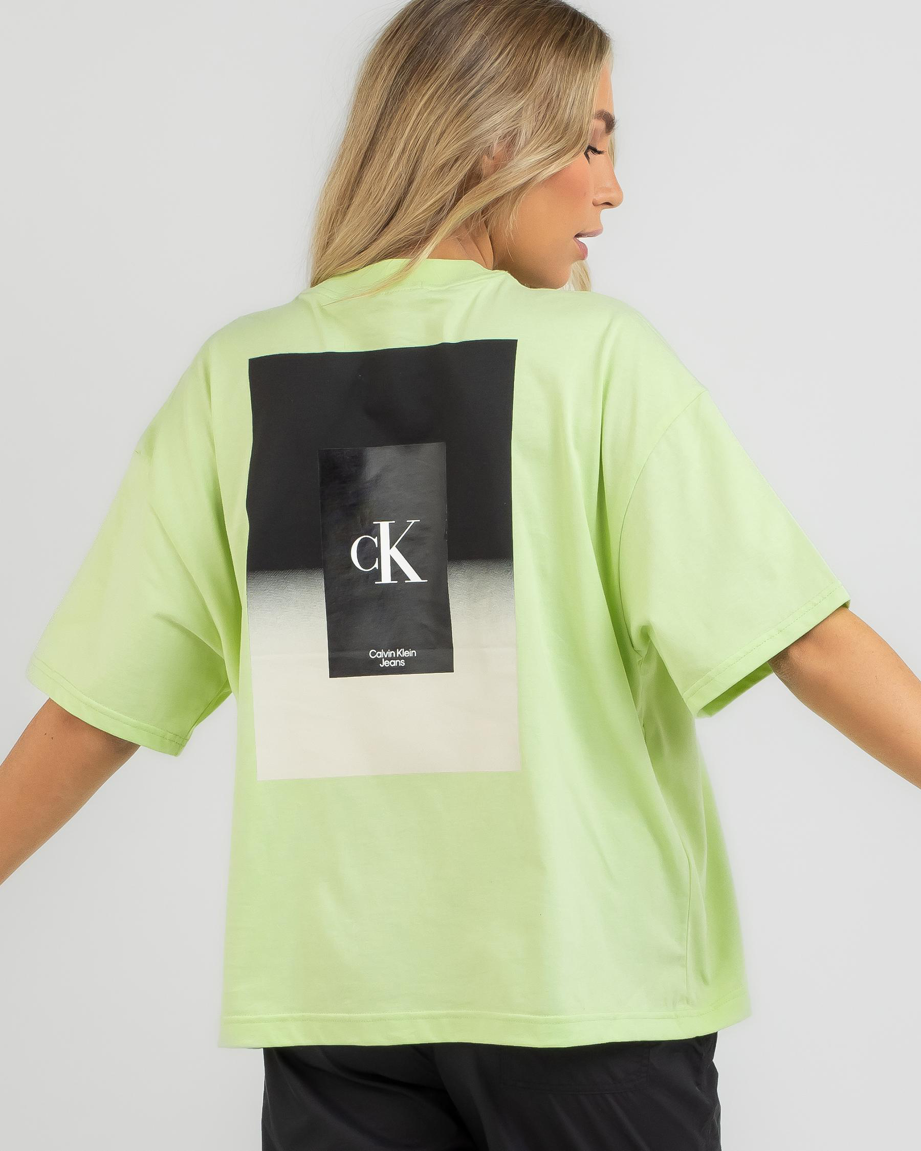 Shop Calvin Klein Oversized TShirt In Exotic Mint Fast Shipping