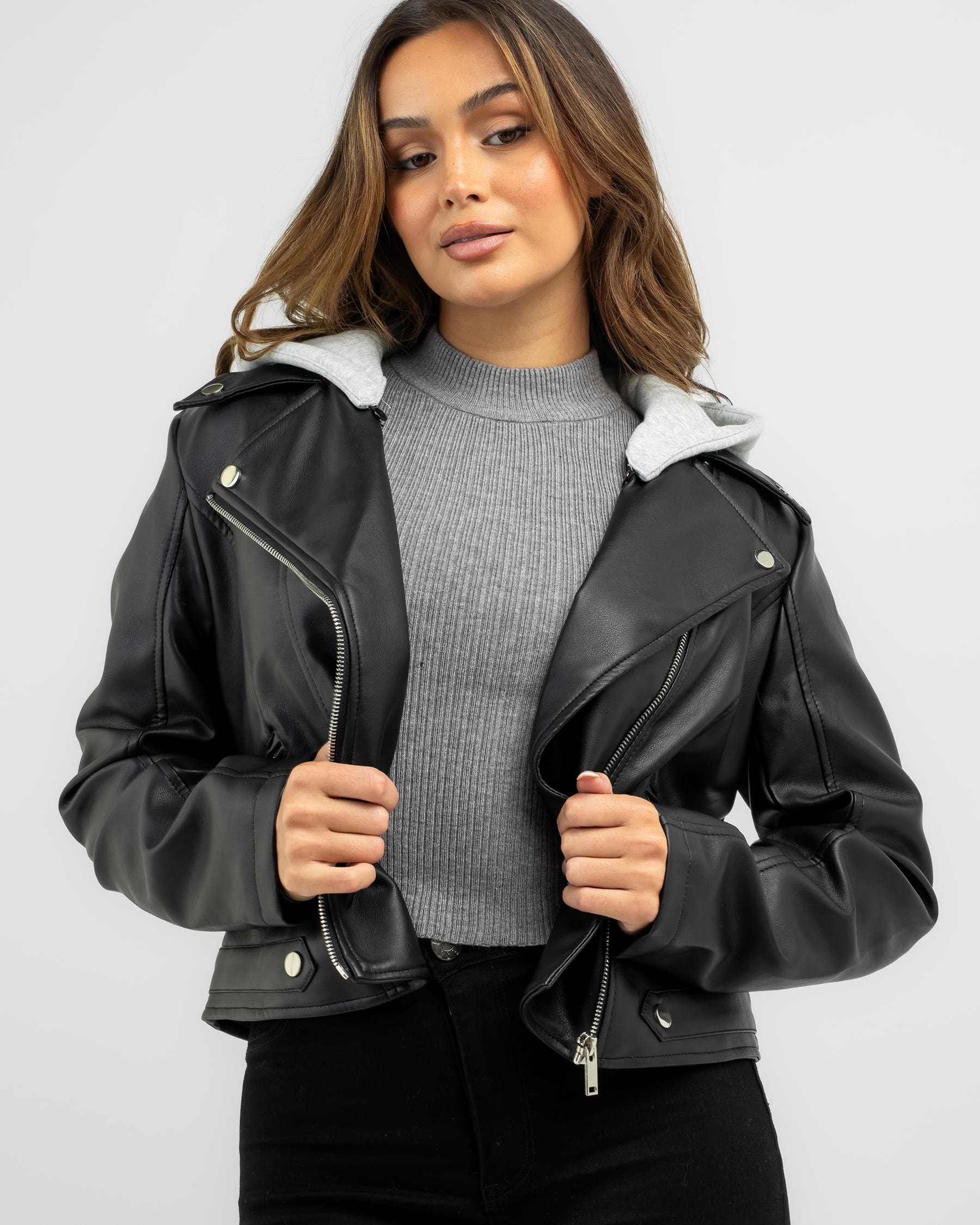 Shop Ava And Ever Raven Jacket In Black - Fast Shipping & Easy Returns ...