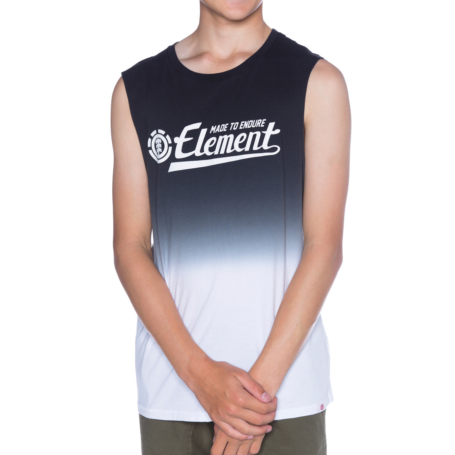 Shop Element Boys' Signature Muscle Tank In Black White - Fast Shipping ...