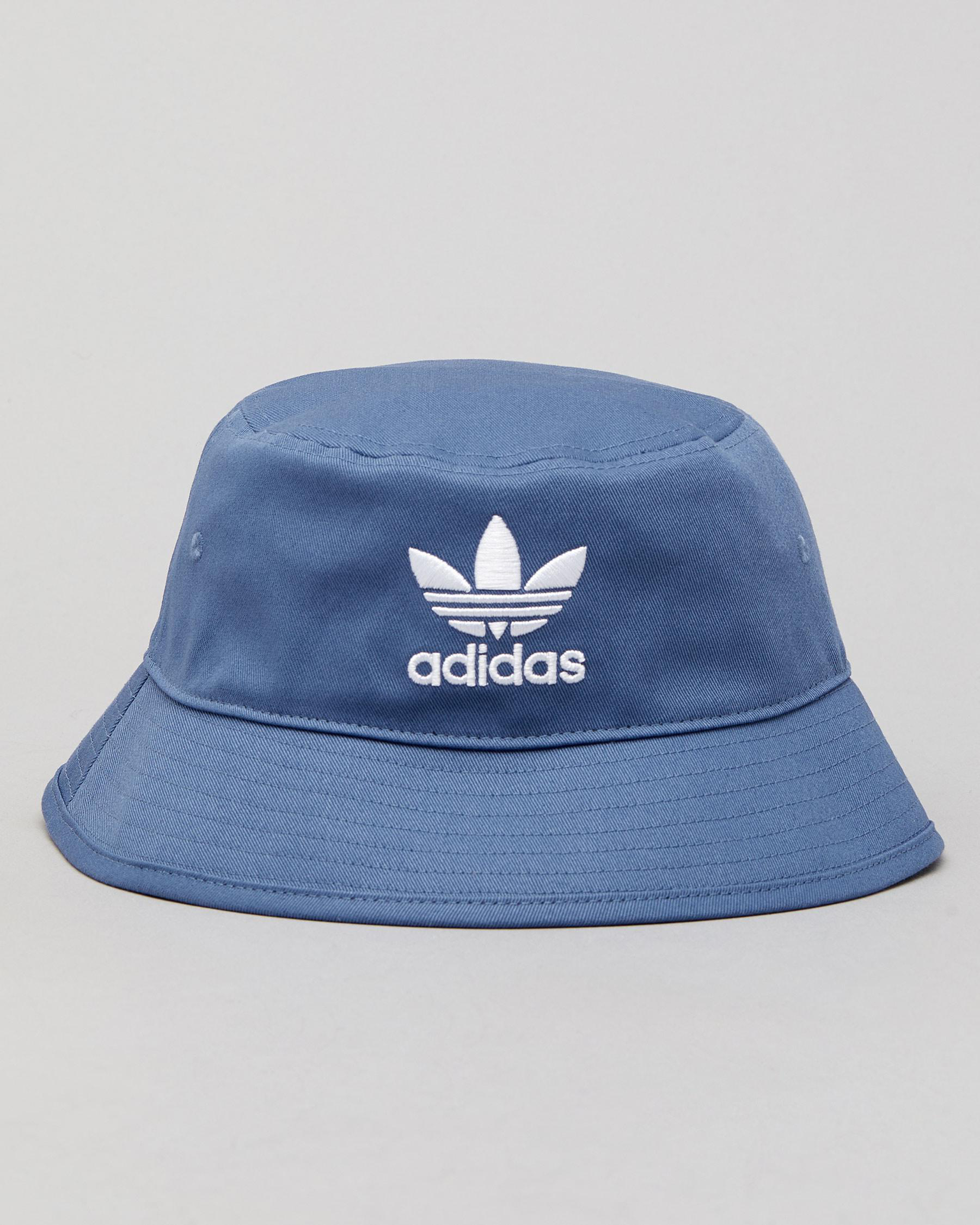 Shop adidas Classic Bucket Hat In Crew Blue / White Fast Shipping