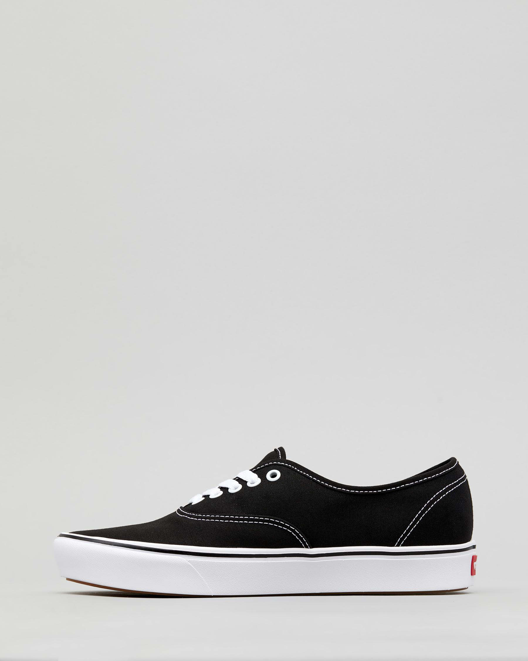 Vans Comfycush Authentic Shoes In (classic)black/white - Fast Shipping ...