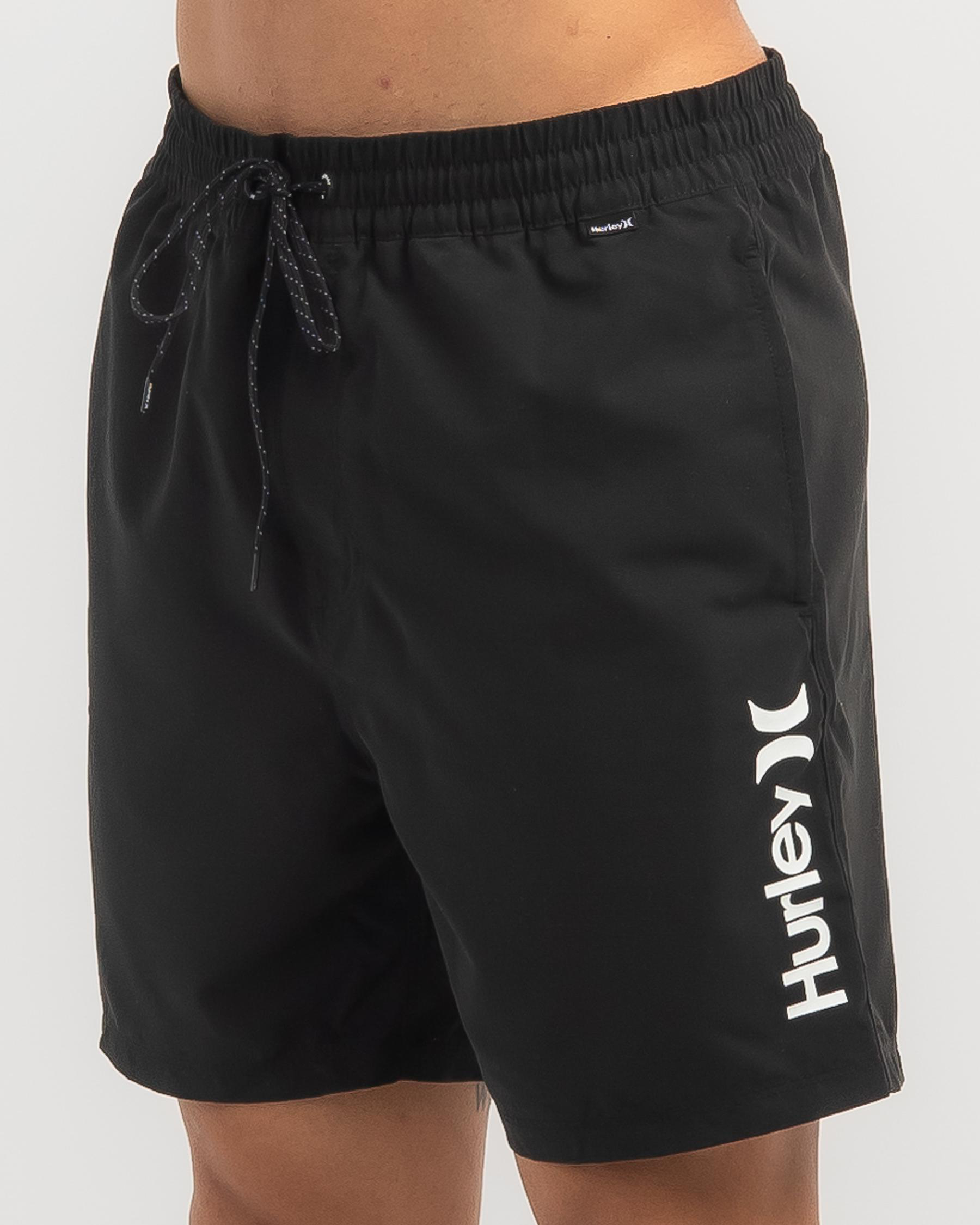 Shop Hurley Hurley One and Only Volley Board Shorts In Black Fast