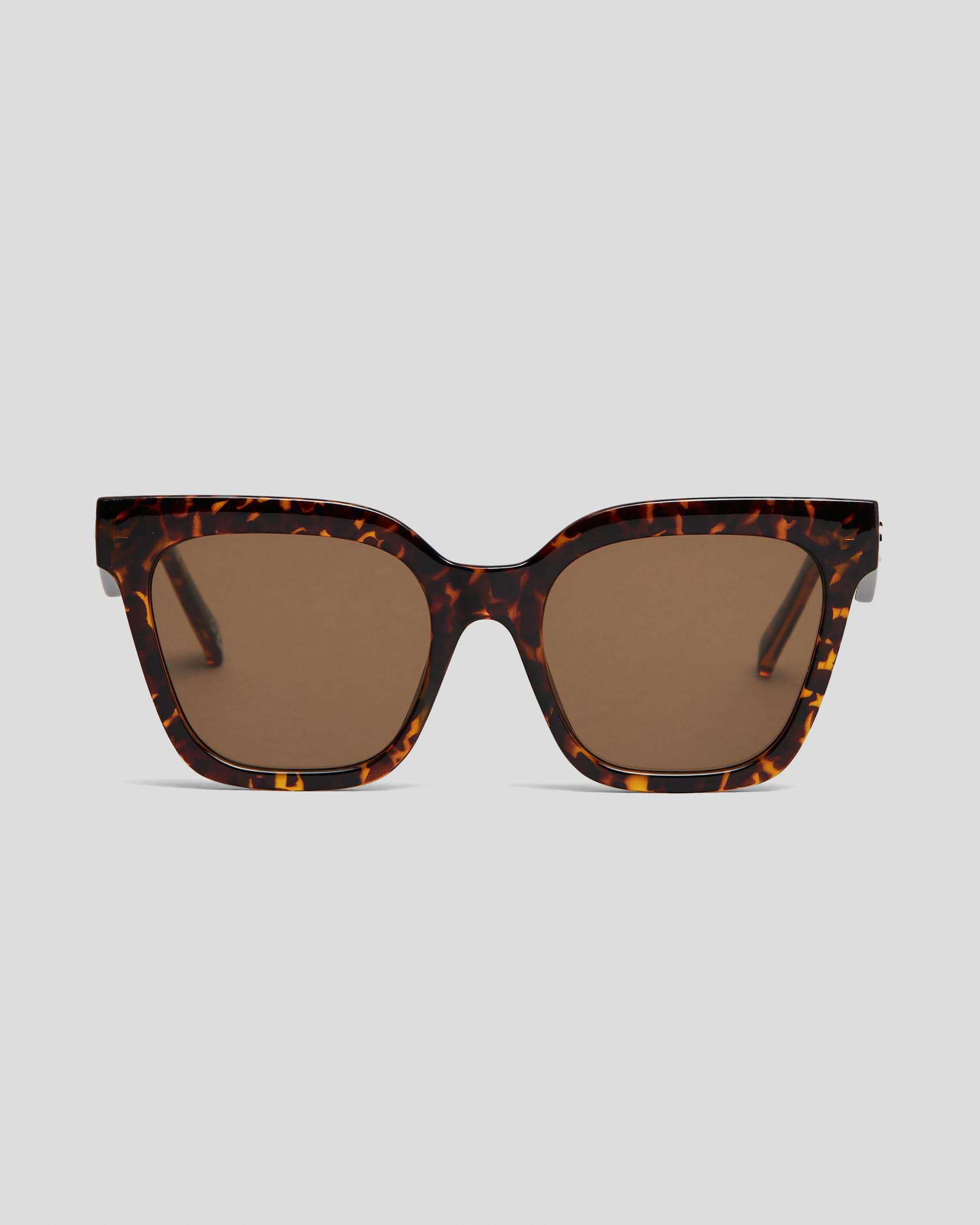 Shop Le Specs Star Glow Sunglasses In Dark Tort/brown Mono - Fast ...