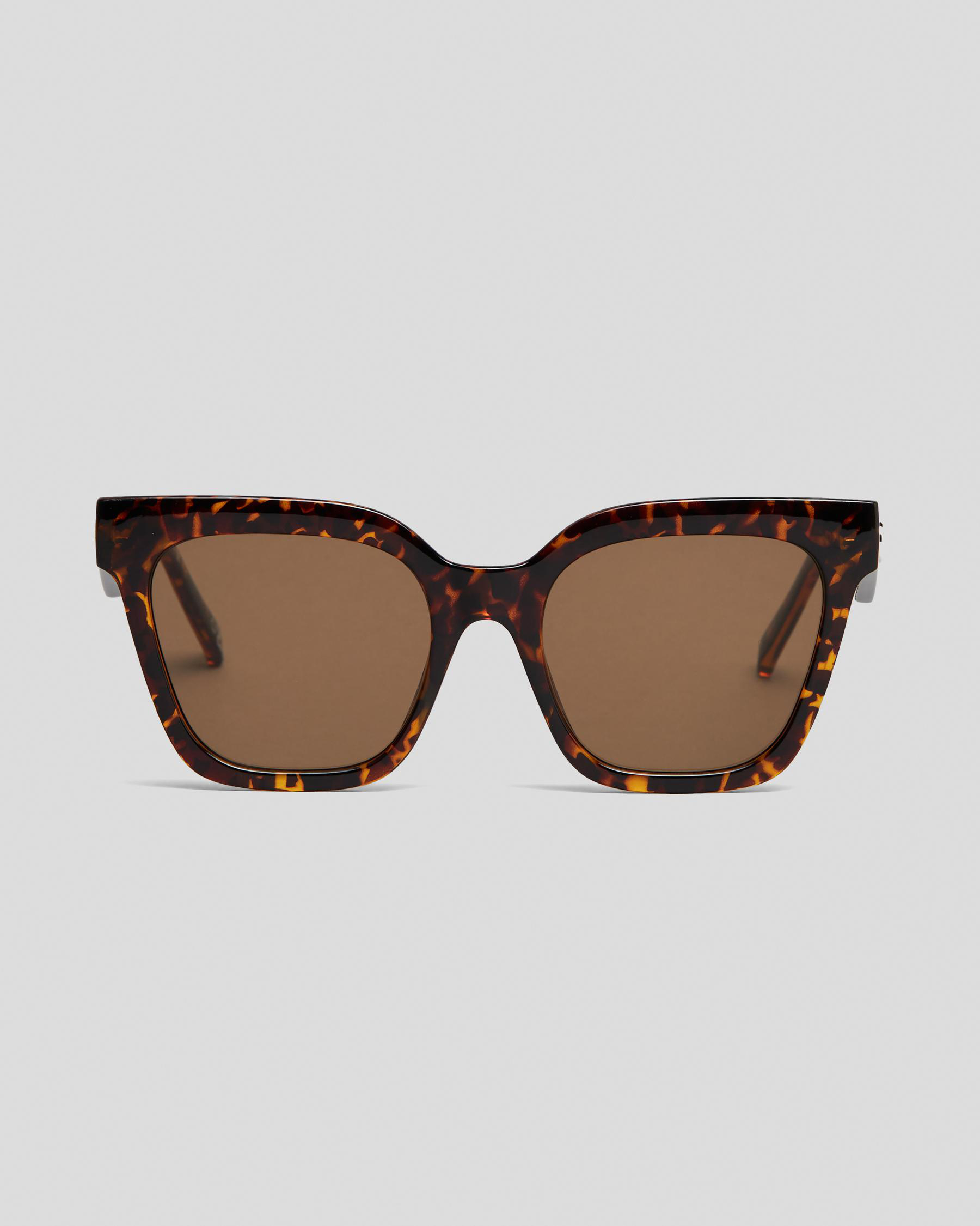 Shop Le Specs Star Glow Sunglasses In Dark Tort/brown Mono Fast