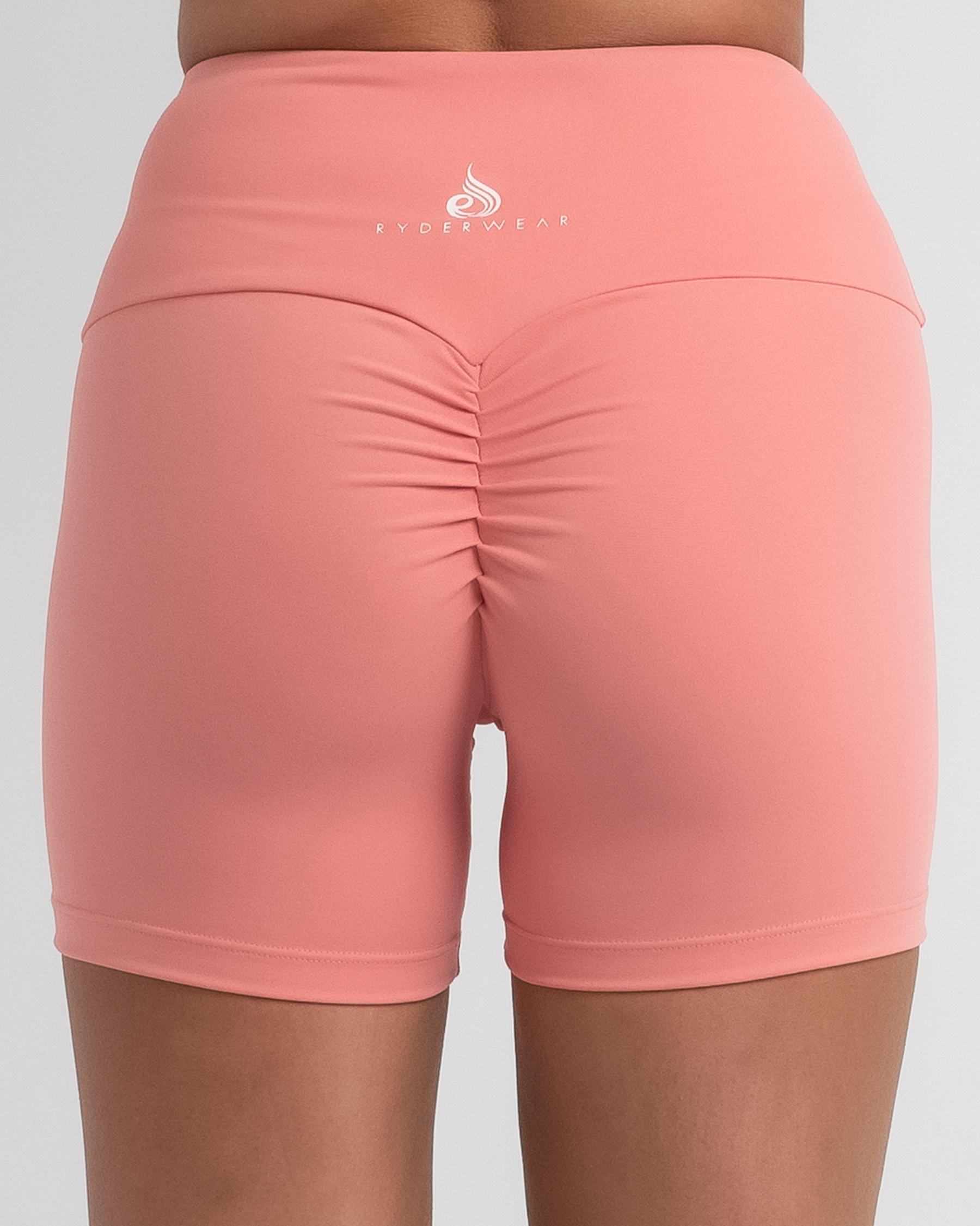 Shop Ryderwear Staples Scrunch Bum Shorts In Rose Pink Fast Shipping