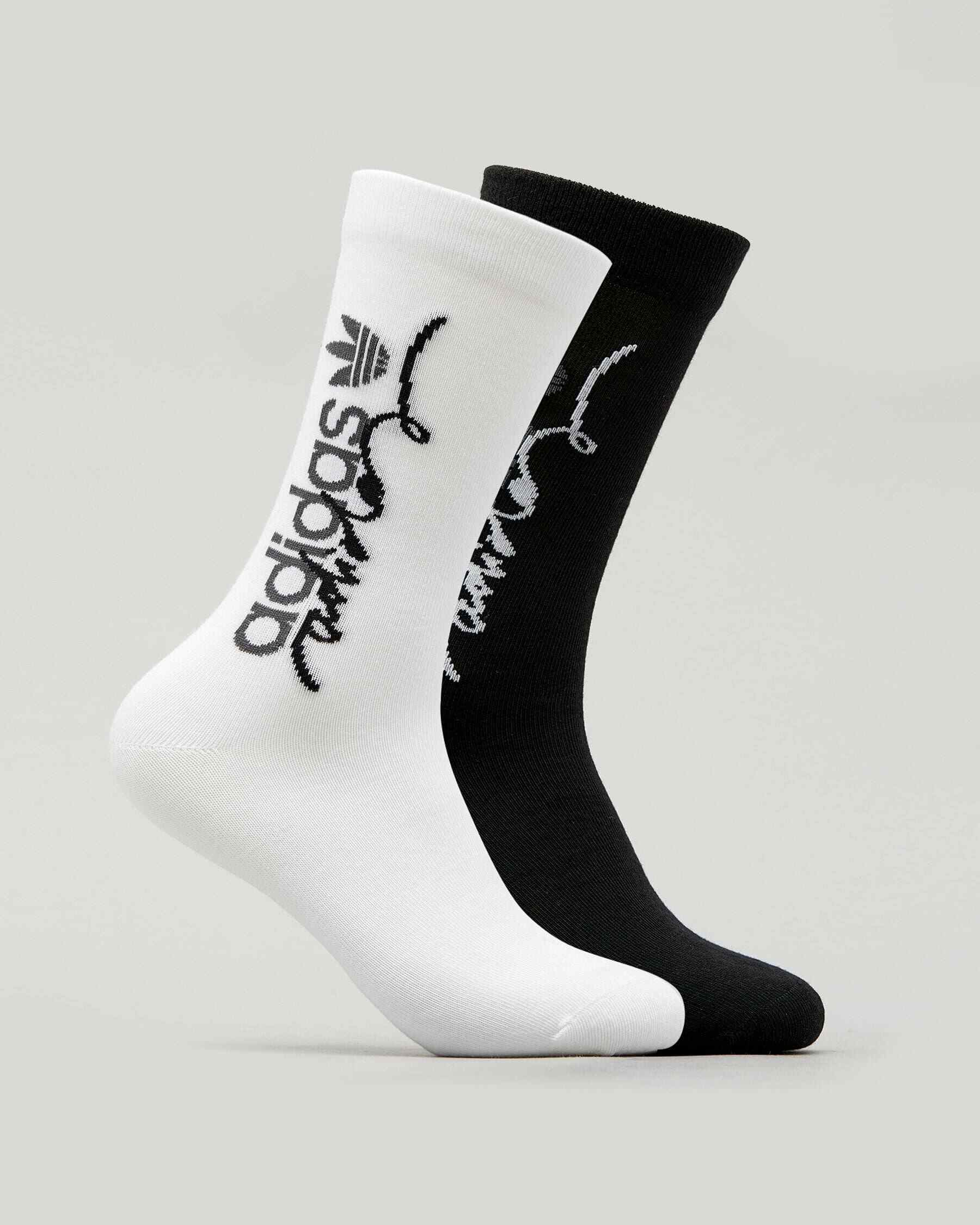Adidas Womens Thin Crew Sock Pack In White/black Fast Shipping & Easy