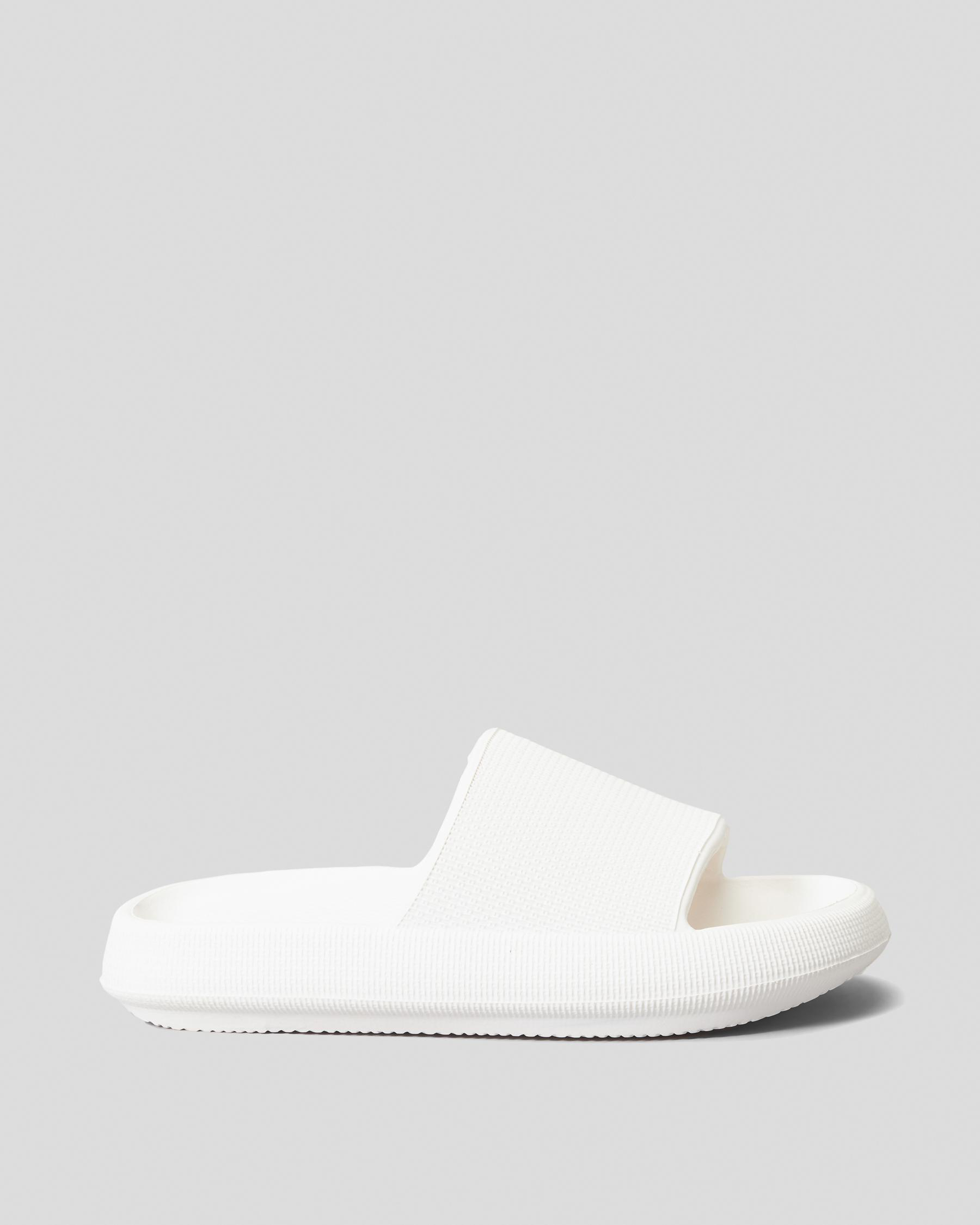 Ava And Ever Summer Slide Sandals In Blanc - Fast Shipping & Easy ...