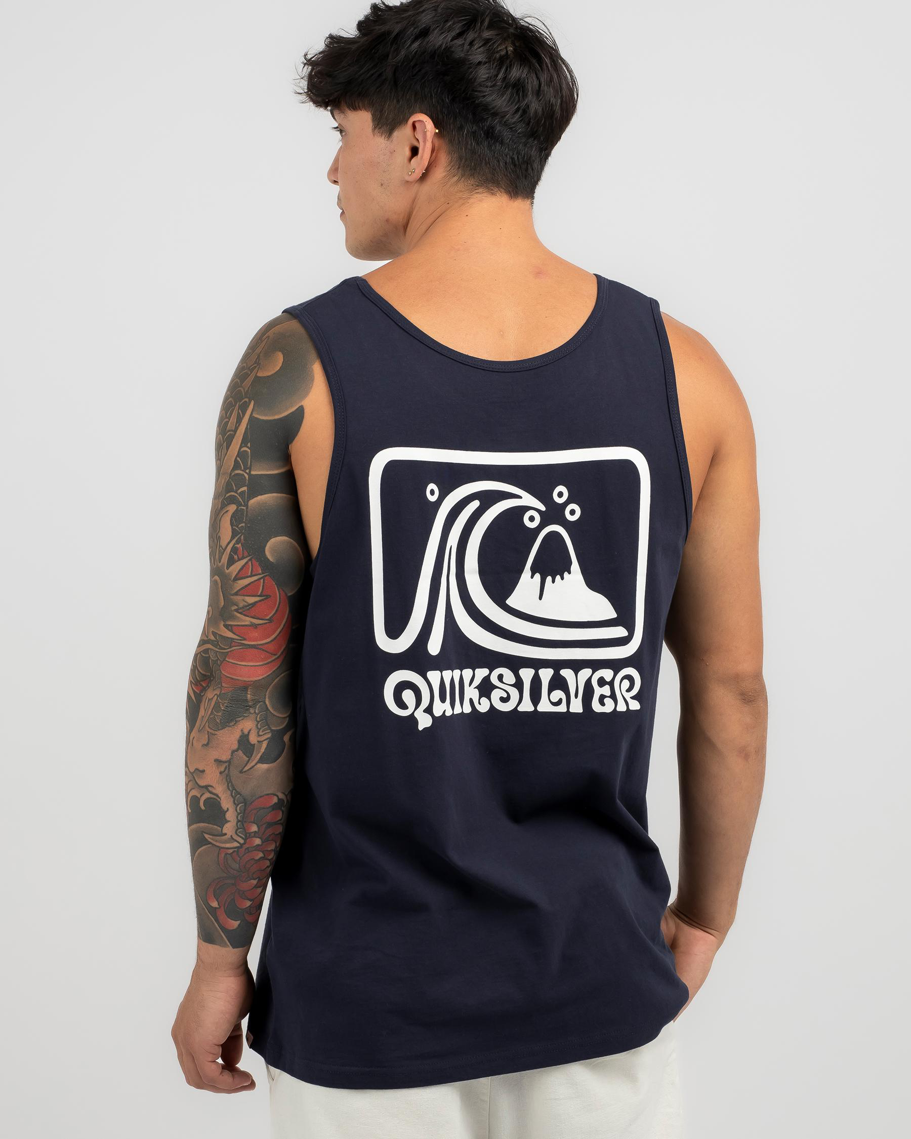 Shop Quiksilver Casual Party Tank In Navy Blazer Fast Shipping & Easy