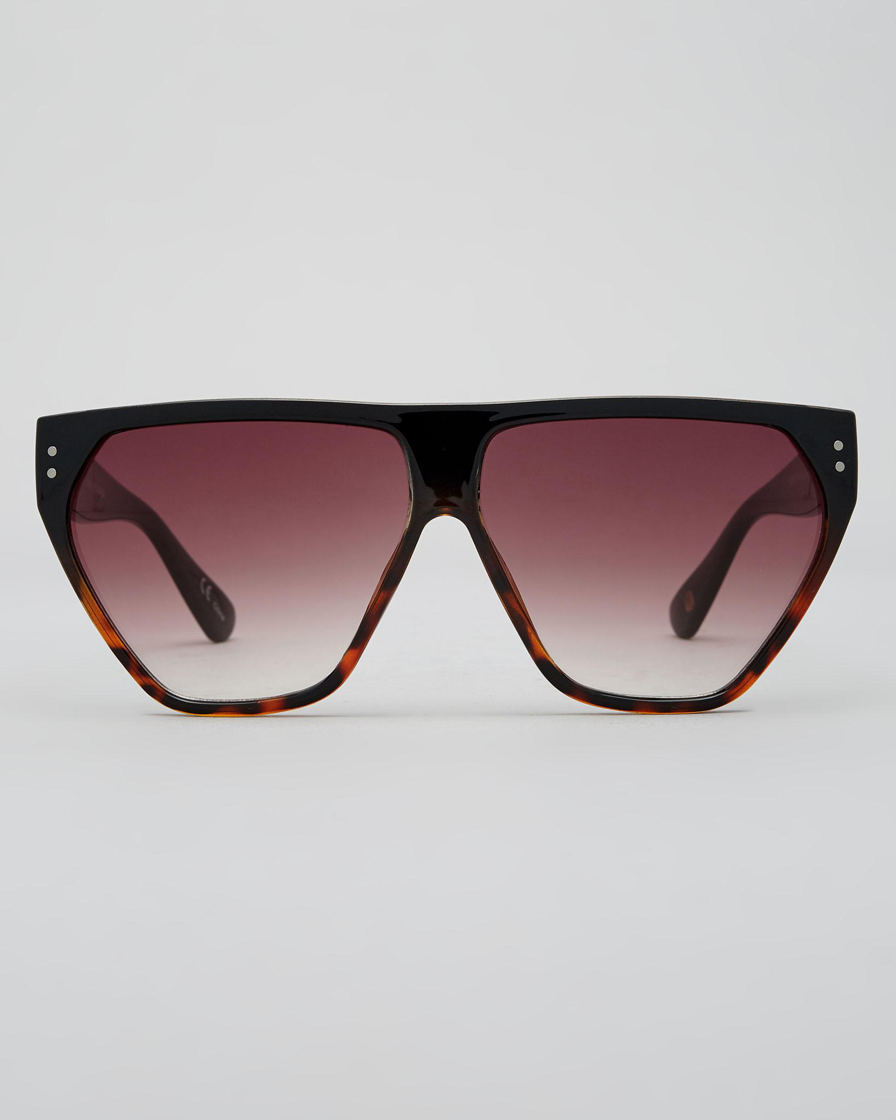 Shop Mink Pink Overture Sunglasses In Black Tort/warm Smoke 
