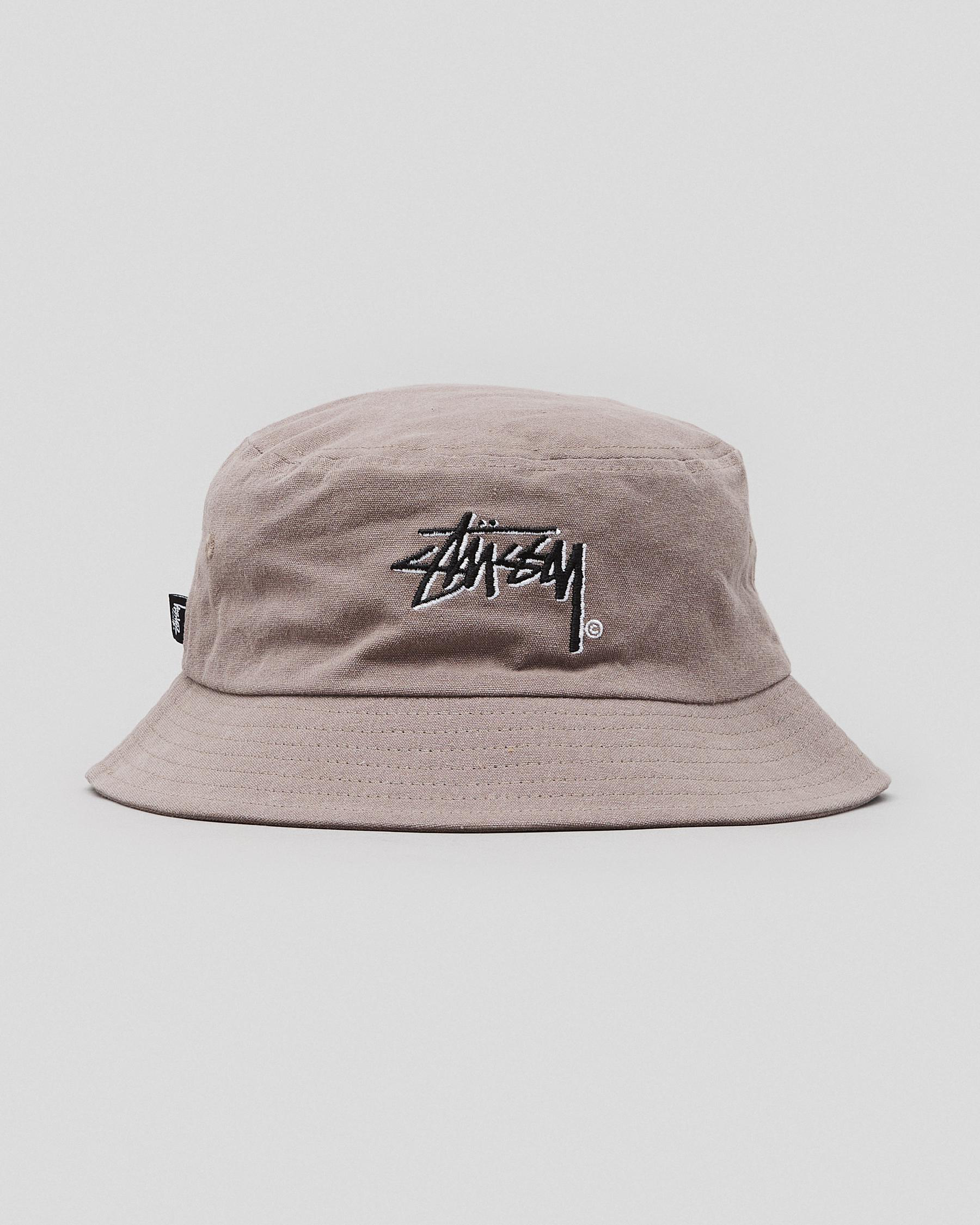 Stussy Stock Shadow Bucket Hat In Iron 