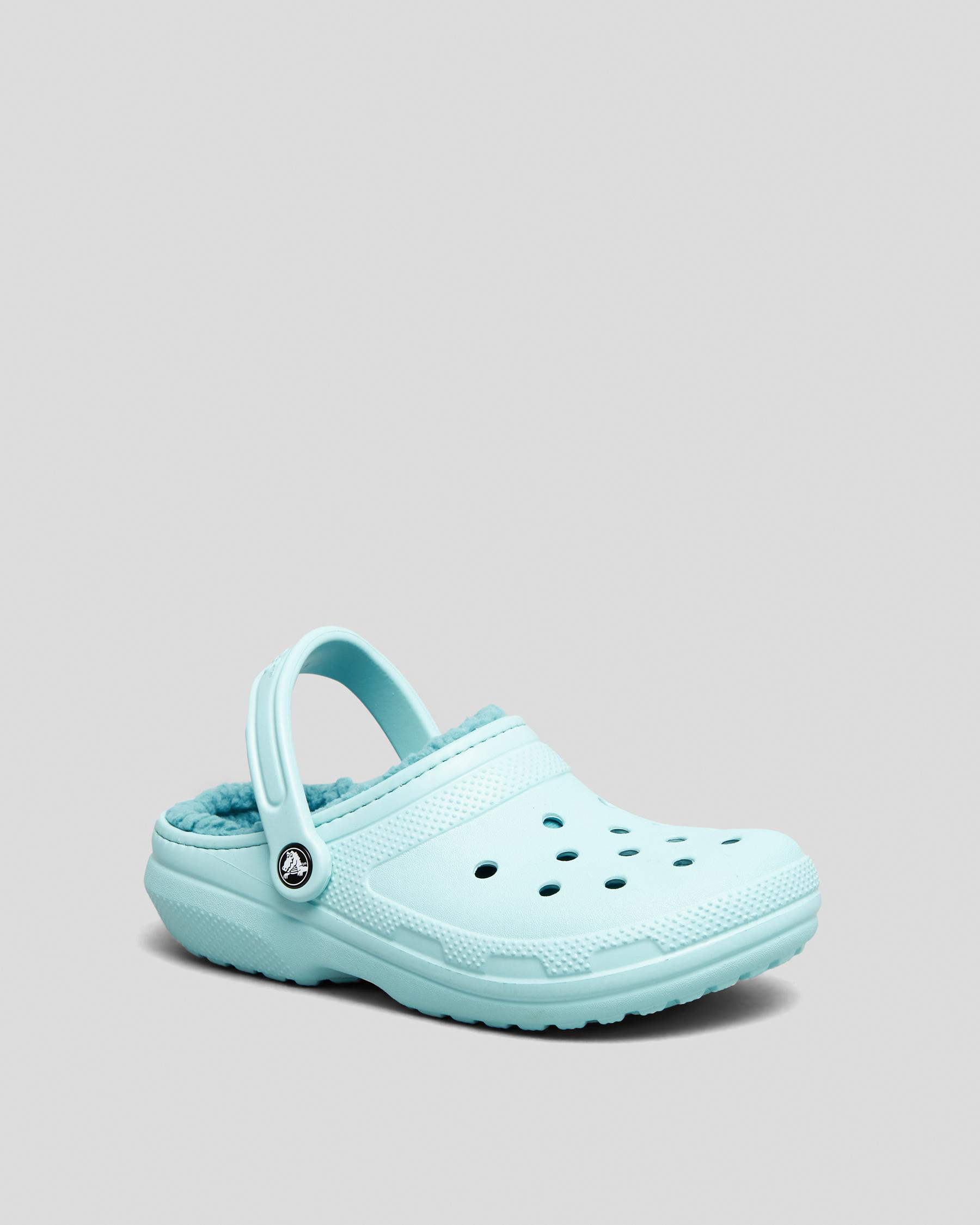 Shop Crocs Classic Lined Clogs In Pure Water Fast Shipping & Easy