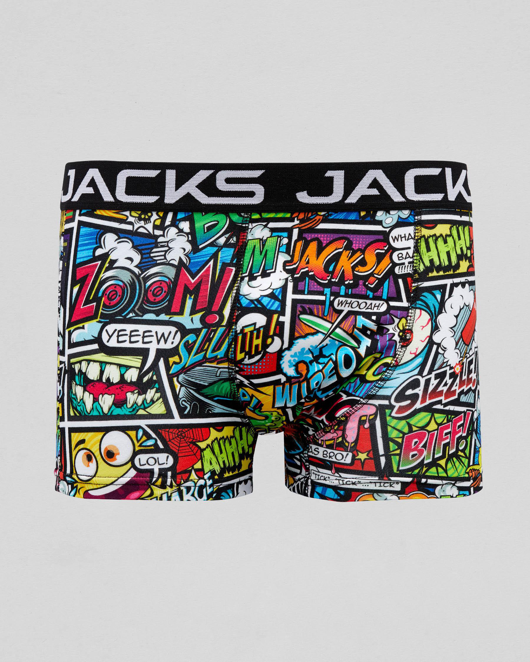 Jacks Boys Comix Fitted Boxer In Multi City Beach Australia