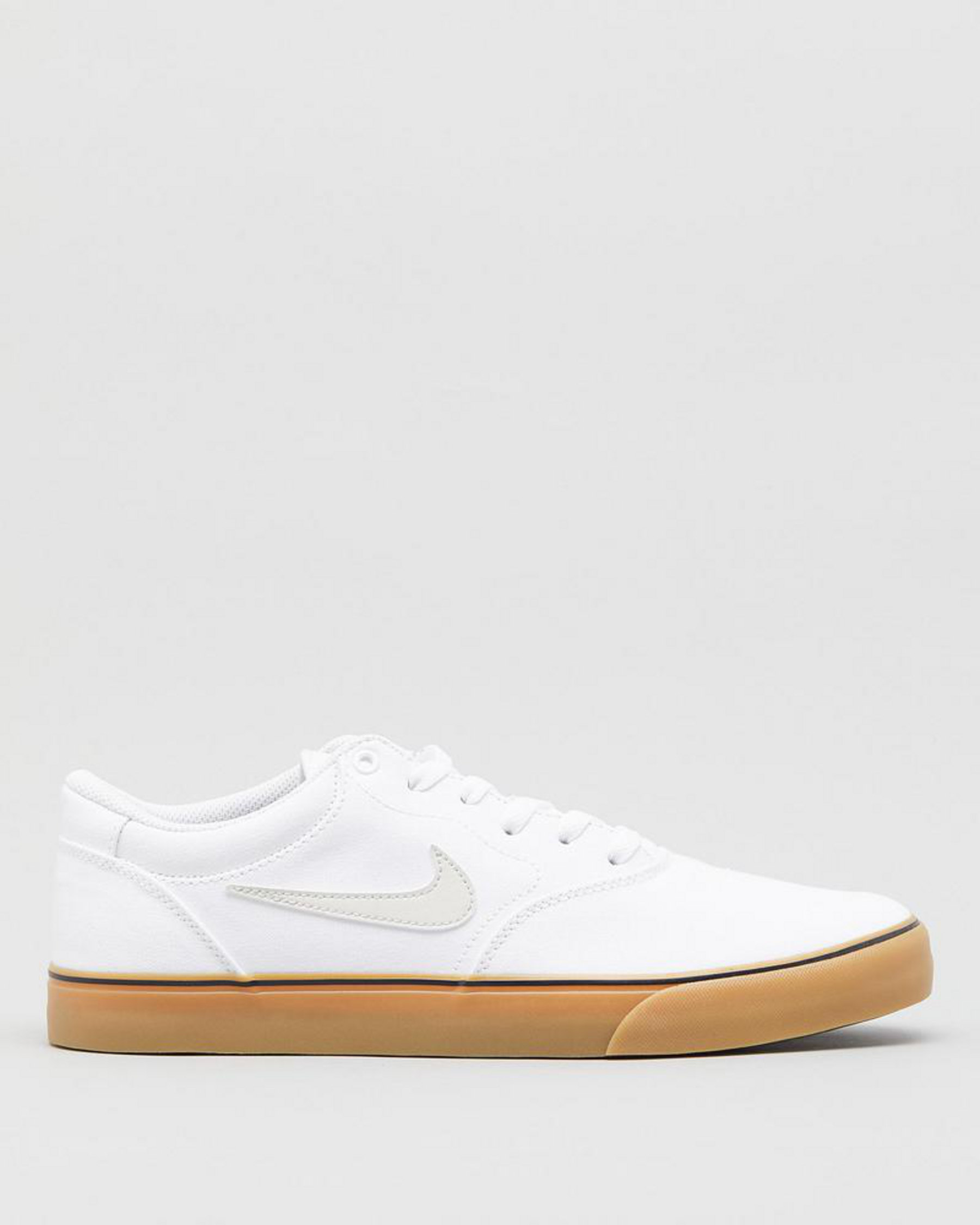 Shop Nike Chron 2 Canvas Shoes In White/lt Bone-white-gum - Fast ...